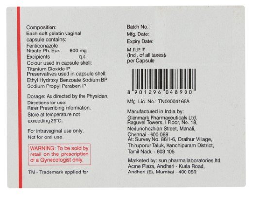 Fentin Vaginal Capsule 1's, Pack of 1 CAPSULE Fentin Vaginal Capsule 1's, Pack of 1 CAPSULE