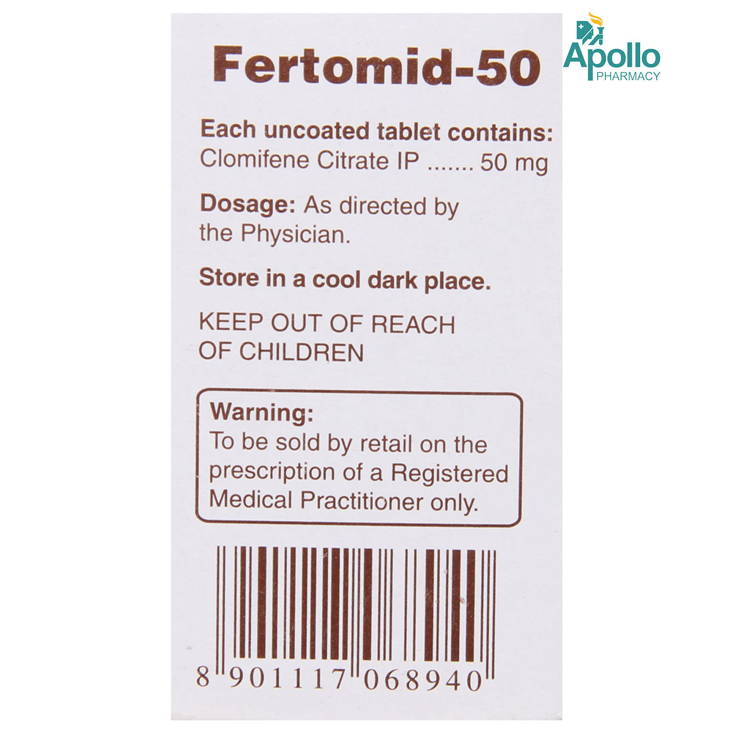 Fertomid-50 Tablet 10's, Pack of 10 TABLETS Fertomid-50 Tablet 10's, Pack of 10 TABLETS