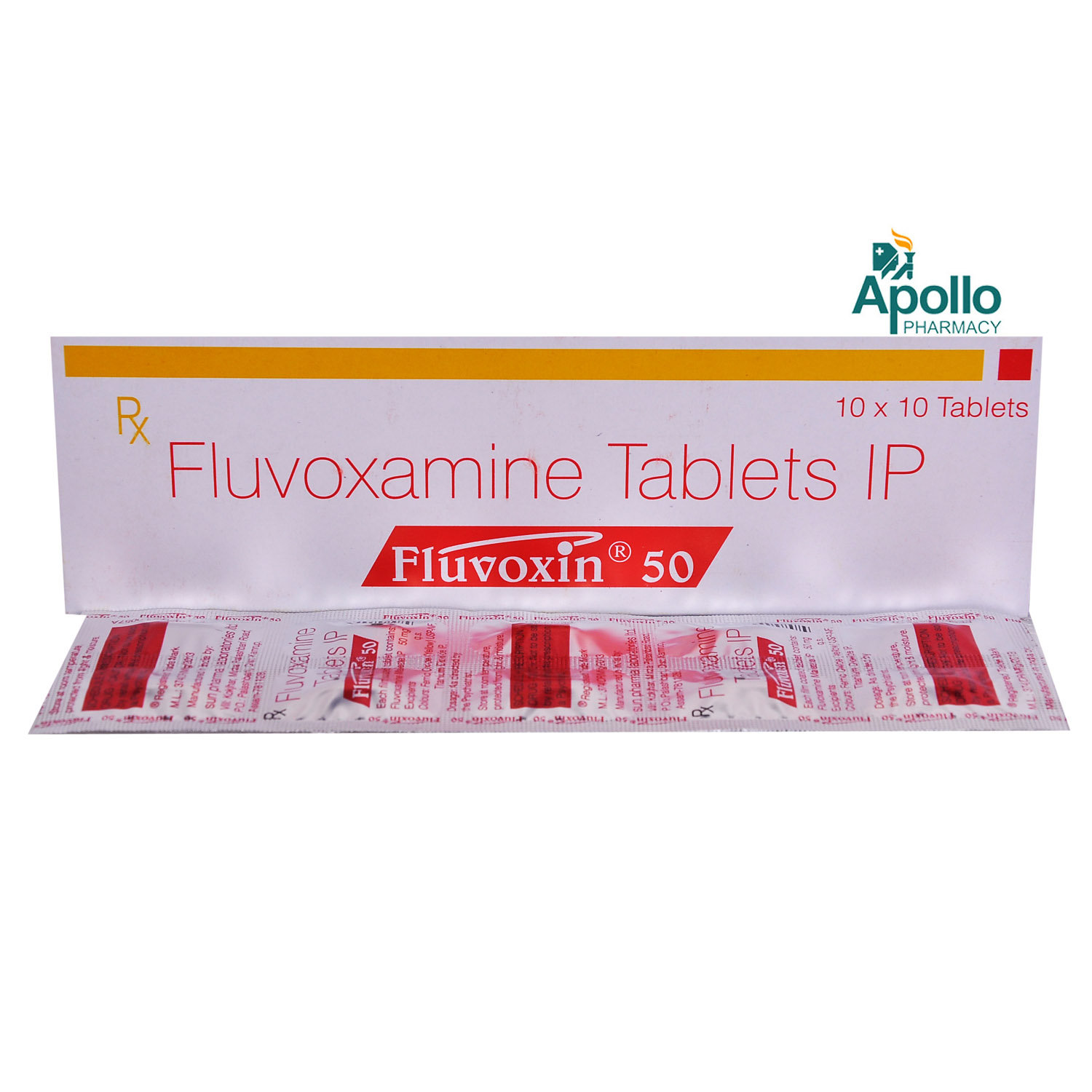 Fluvoxin 50 Tablet 10's, Pack of 10 TABLETS Fluvoxin 50 Tablet 10's, Pack of 10 TABLETS
