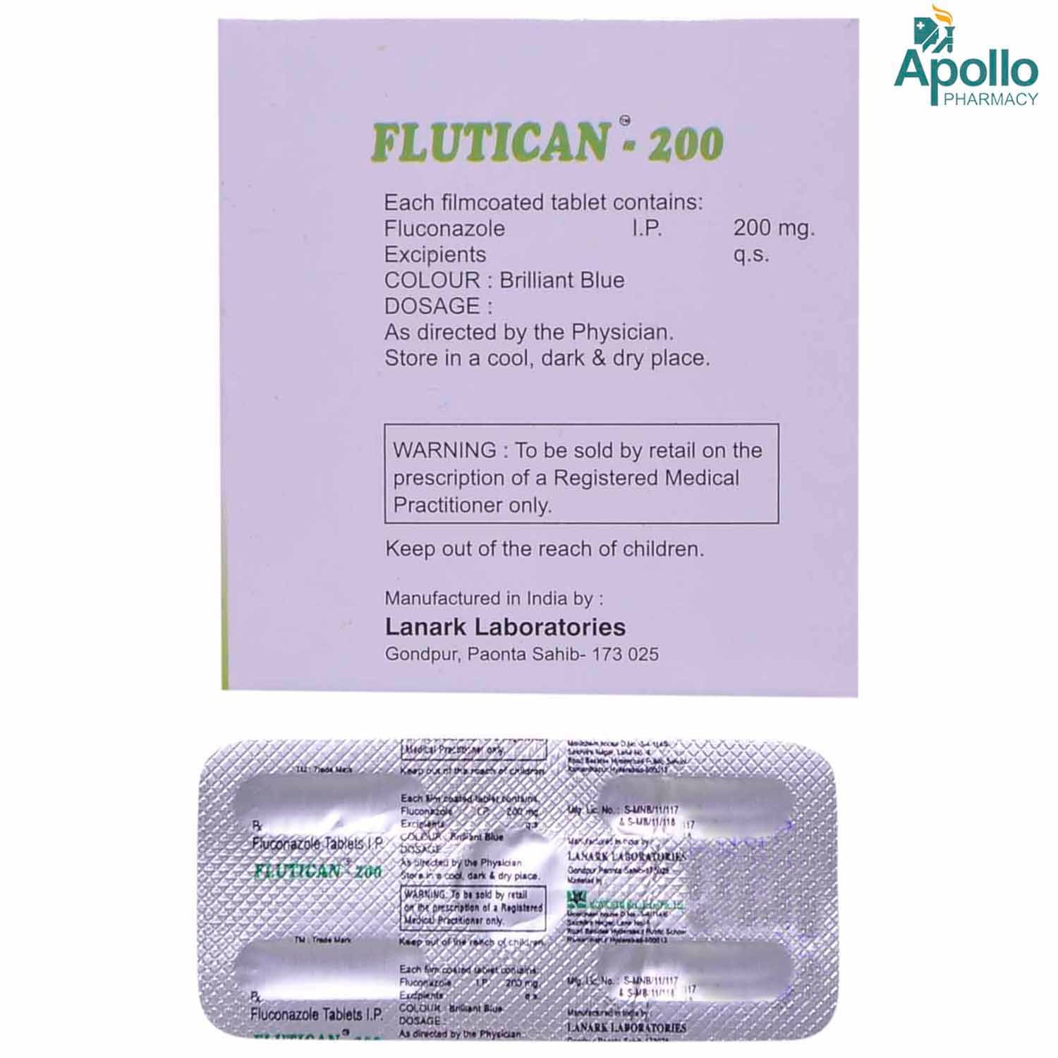 Flutican-200 Tablet 1's, Pack of 1 TABLET Flutican-200 Tablet 1's, Pack of 1 TABLET