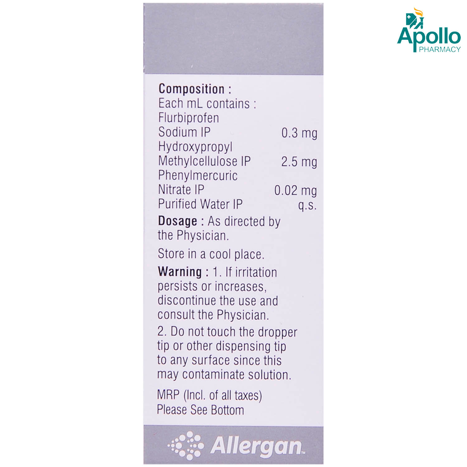 Flur Opthalmic Solution 10 ml, Pack of 1 Solution Flur Opthalmic Solution 10 ml, Pack of 1 Solution