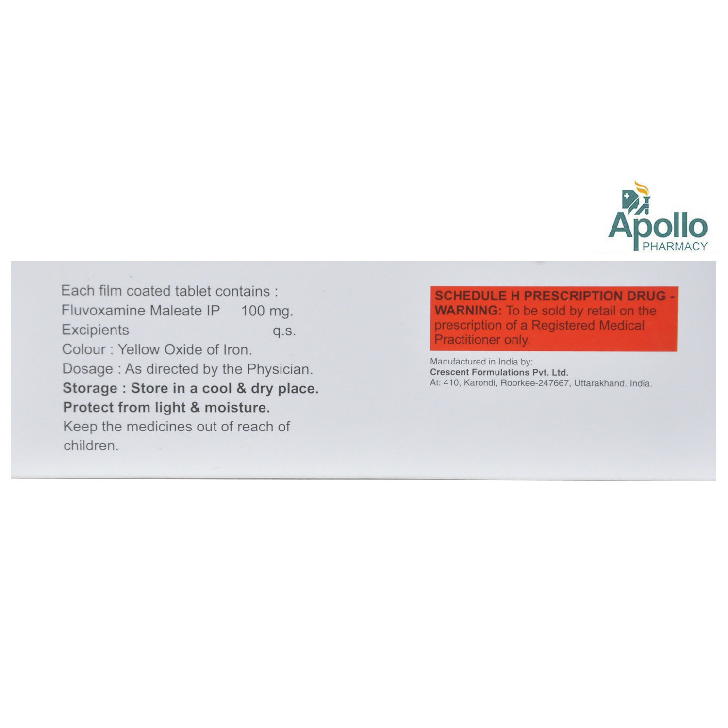 FLUVARIS 100 TABLET 10'S, Pack of 10 TabletS FLUVARIS 100 TABLET 10'S, Pack of 10 TabletS