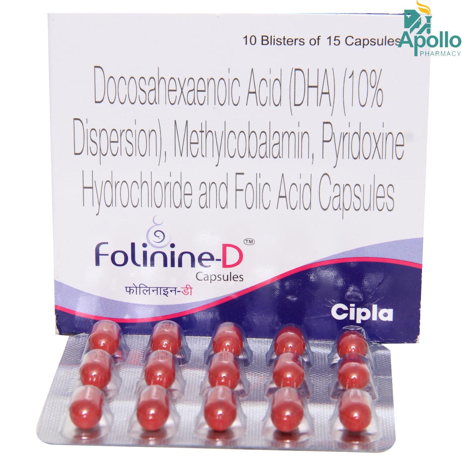Folinine D Capsule 15's, Pack of 15 CAPSULES Folinine D Capsule 15's, Pack of 15 CAPSULES