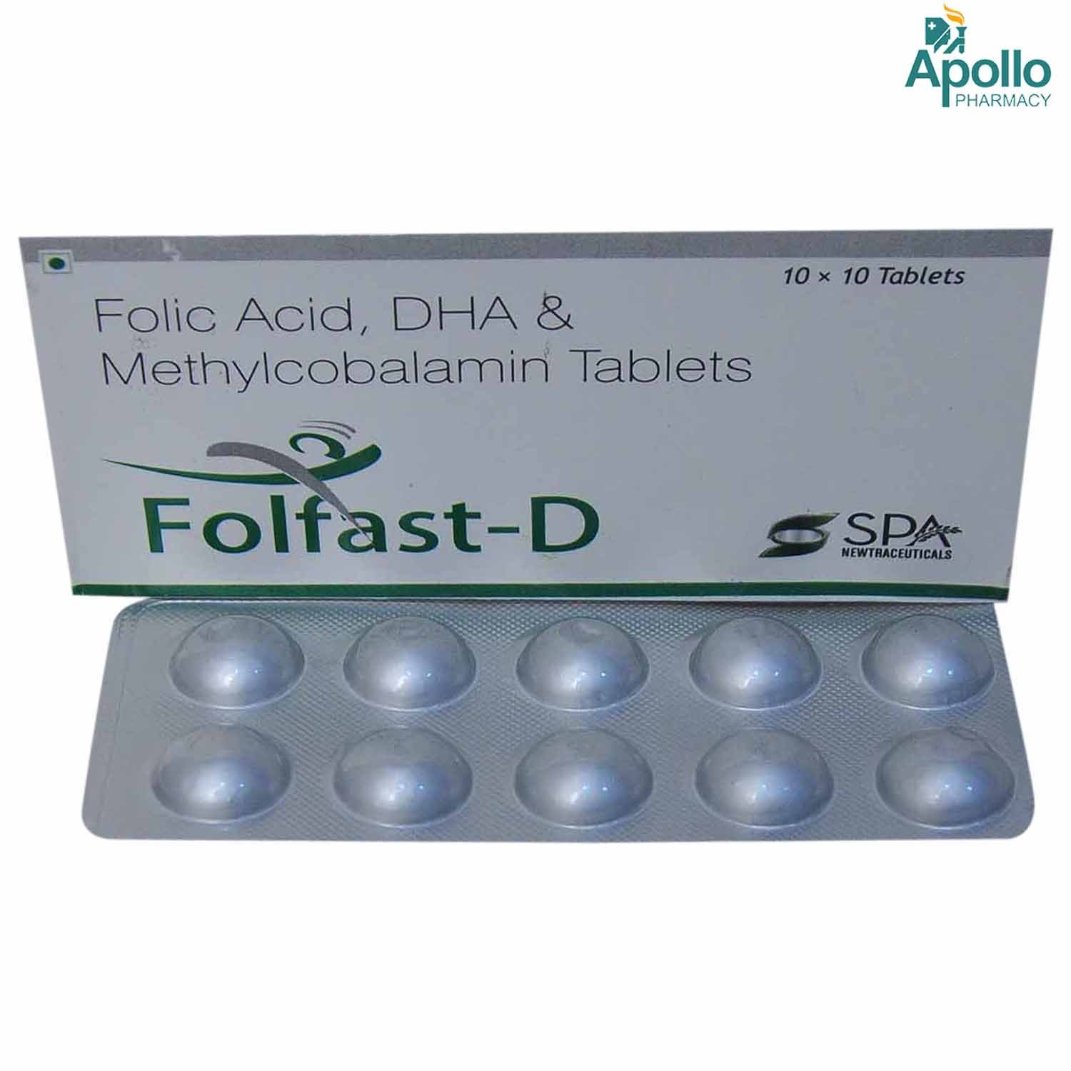 Folfast-D Tablet 10's, Pack of 10 TABLETS Folfast-D Tablet 10's, Pack of 10 TABLETS