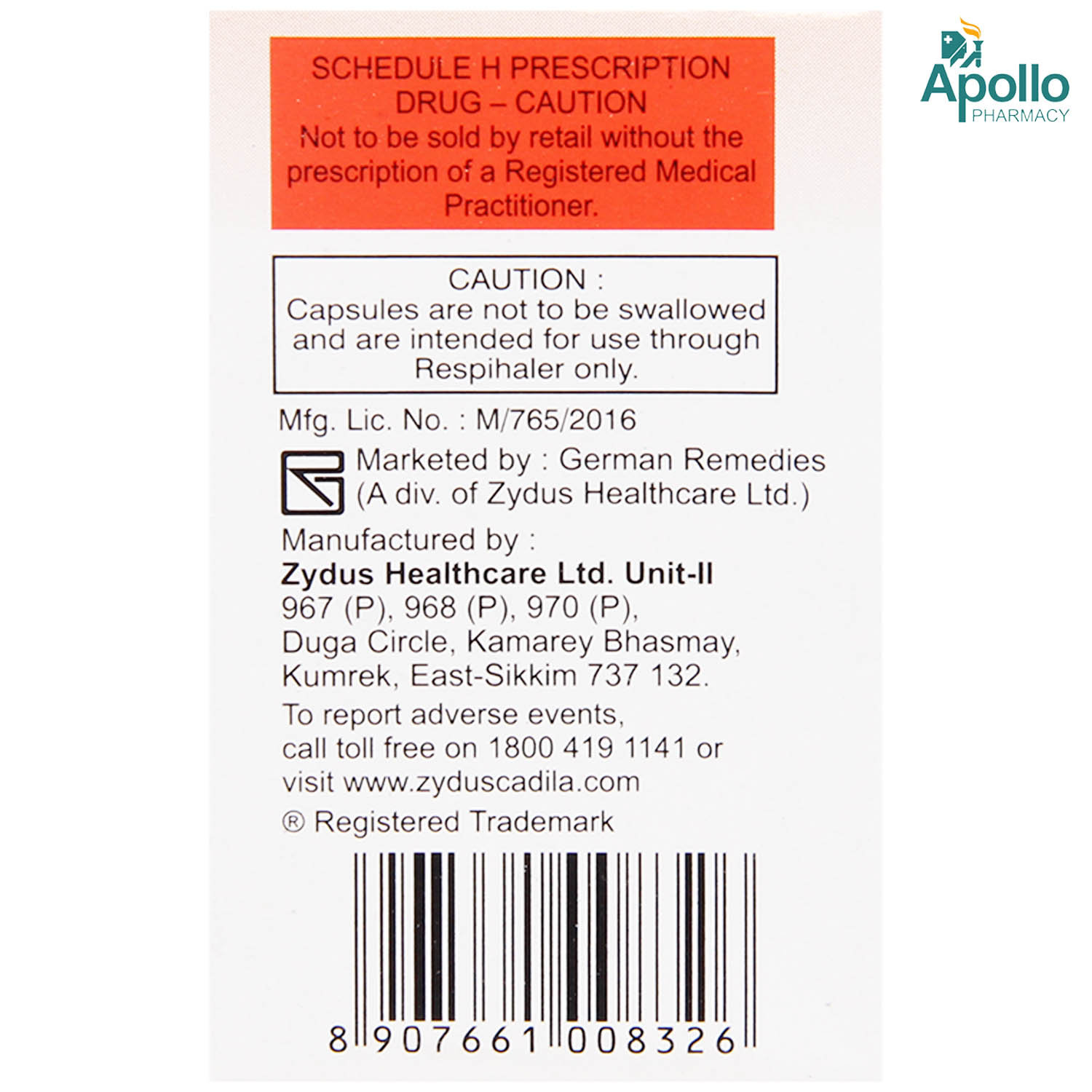 Formonide 100 Respicaps 30's, Pack of 1 RESPICAP Formonide 100 Respicaps 30's, Pack of 1 RESPICAP