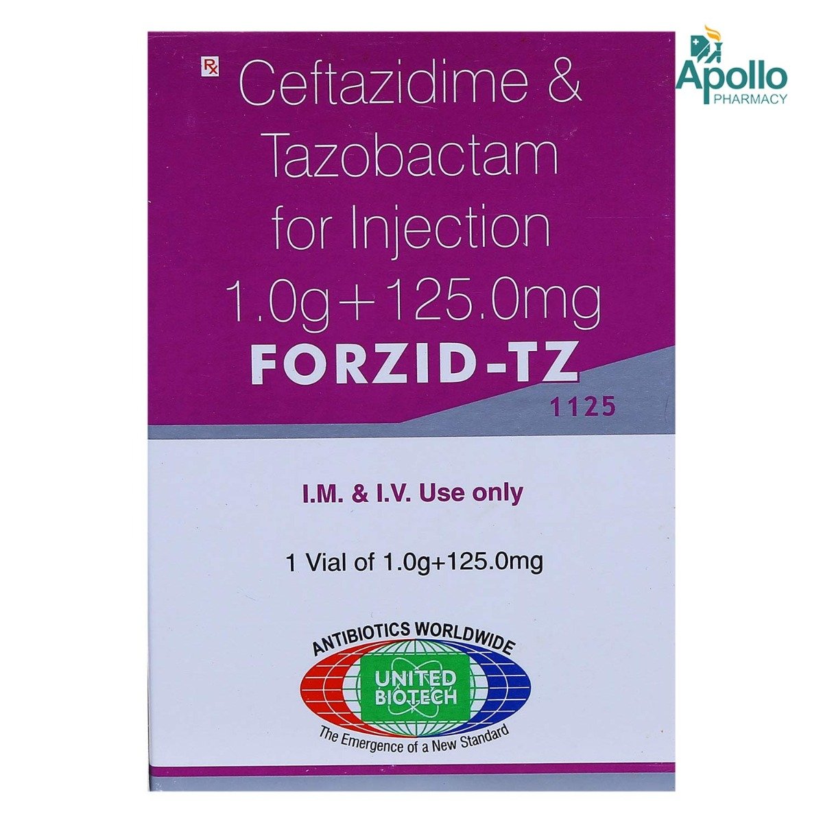 FORZID TZ 1125MG INJECTION, Pack of 1 INJECTION FORZID TZ 1125MG INJECTION, Pack of 1 INJECTION