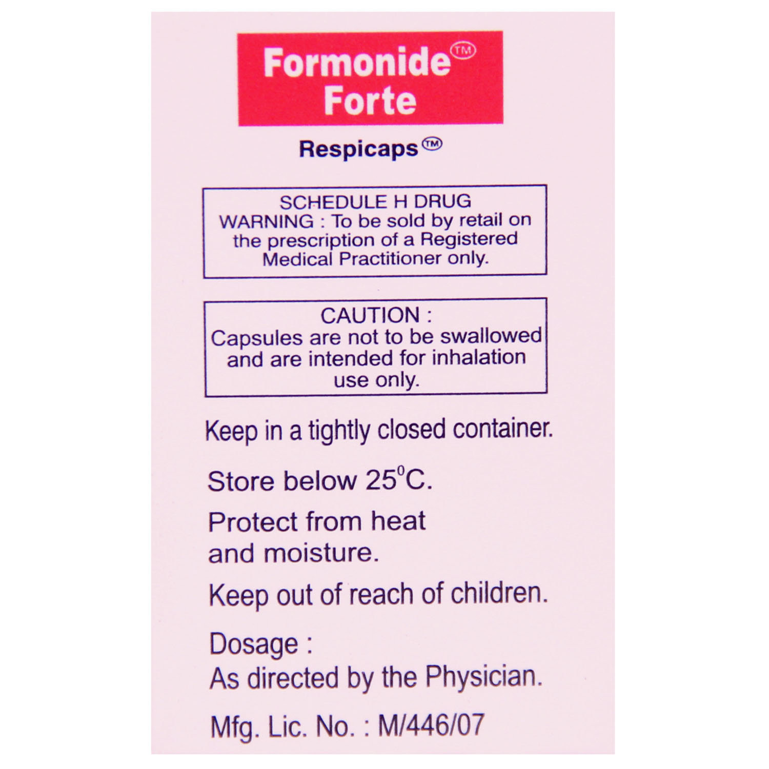 Formonide Forte Respicaps 30's, Pack of 1 RESPICAP Formonide Forte Respicaps 30's, Pack of 1 RESPICAP