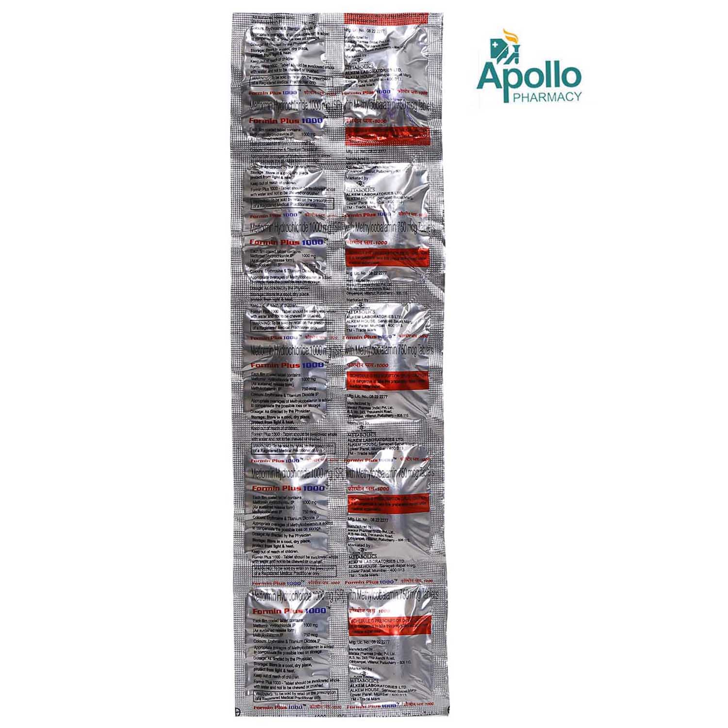 Formin Plus 1000 Tablet 10's, Pack of 10 TABLETS Formin Plus 1000 Tablet 10's, Pack of 10 TABLETS