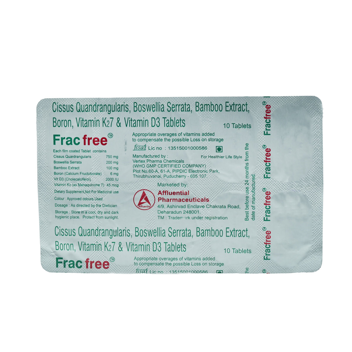 Fracfree Tablet 10's, Pack of 10 Fracfree Tablet 10's, Pack of 10