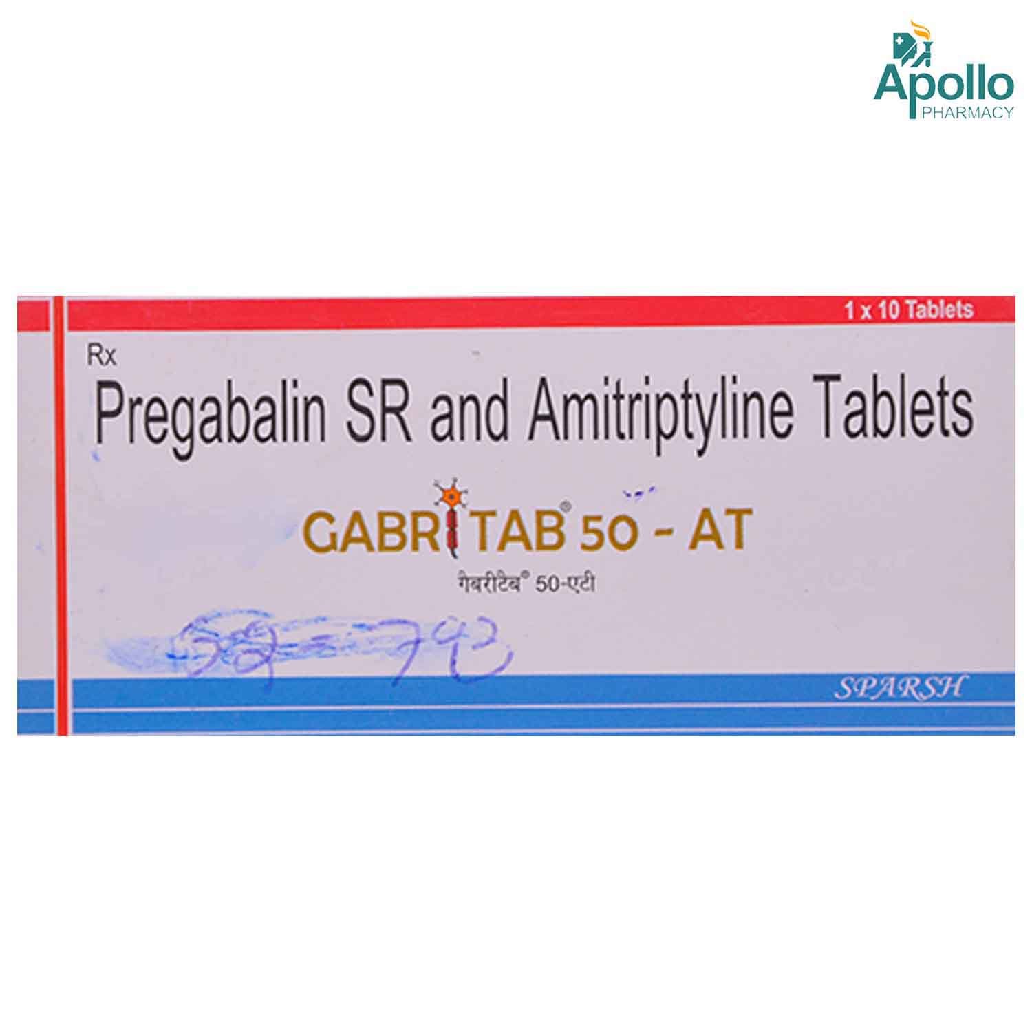 Gabritab 50-AT Tablet 10's, Pack of 10 TabletS Gabritab 50-AT Tablet 10's, Pack of 10 TabletS