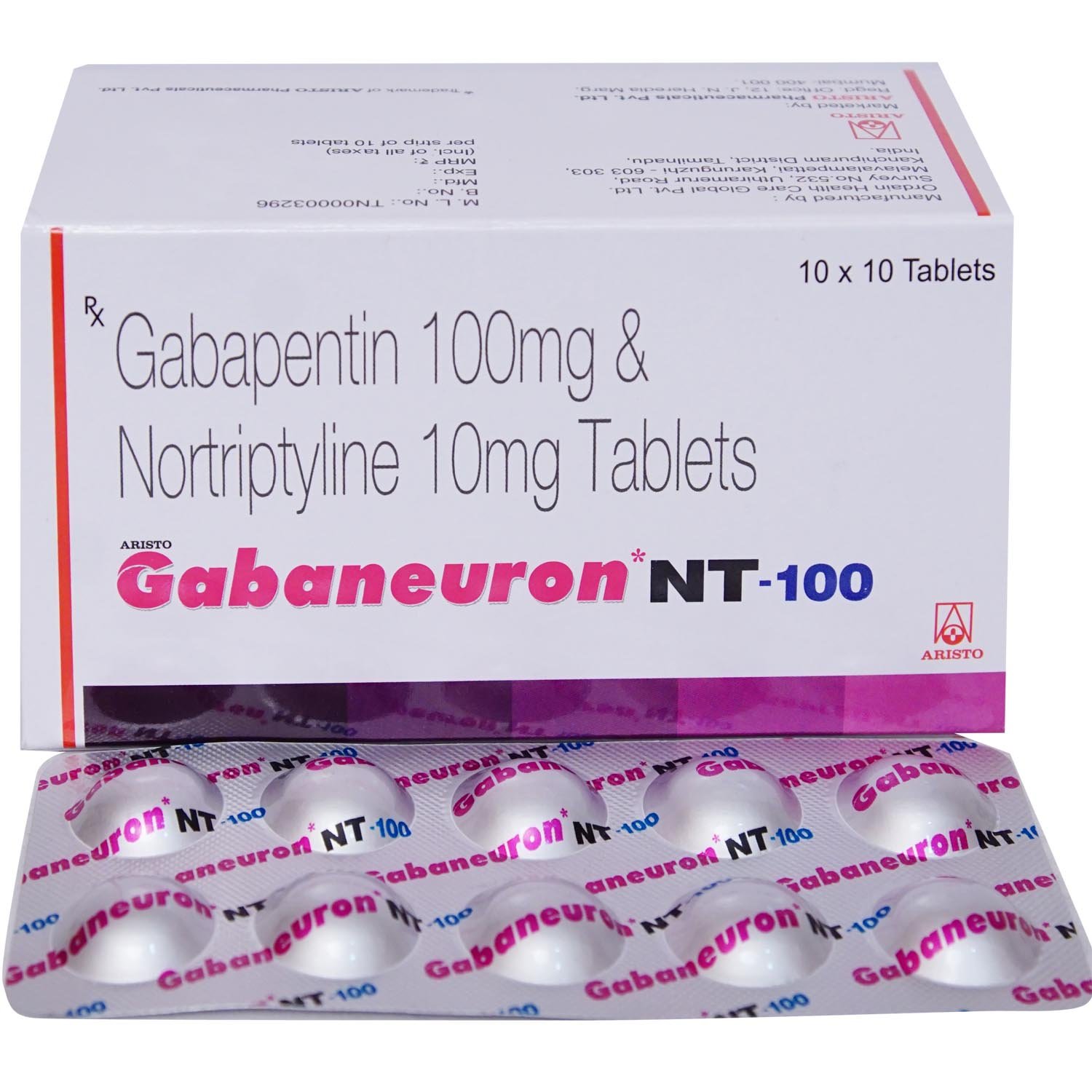 Gabaneuron NT-100 Tablet 10's, Pack of 10 TABLETS Gabaneuron NT-100 Tablet 10's, Pack of 10 TABLETS