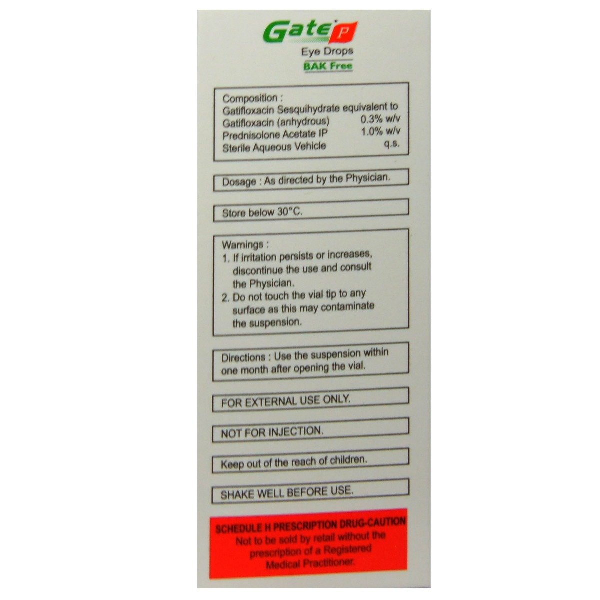 Gate P Eye Drop 10 ml, Pack of 1 EYE DROPS Gate P Eye Drop 10 ml, Pack of 1 EYE DROPS
