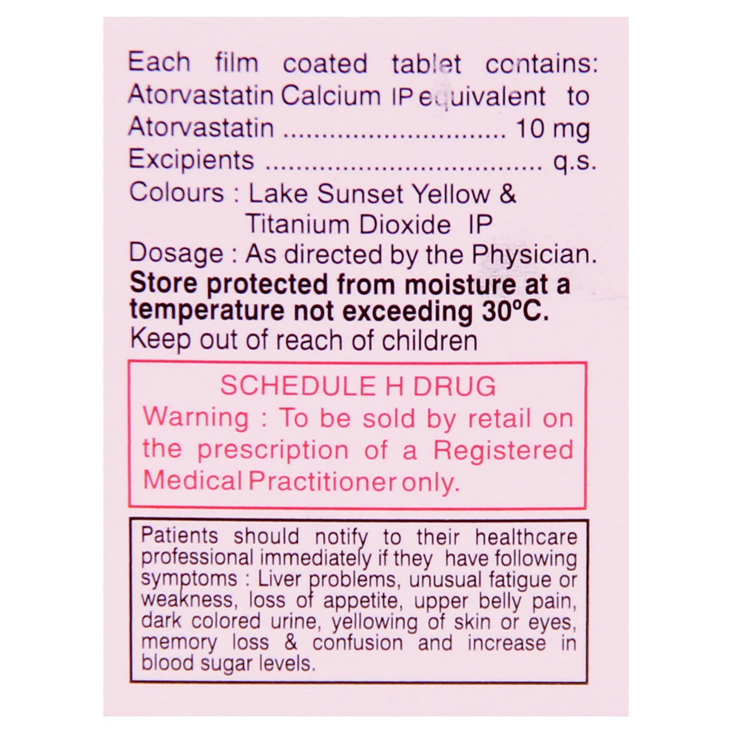 Genxvast 10 Tablet 10's, Pack of 10 TABLETS Genxvast 10 Tablet 10's, Pack of 10 TABLETS