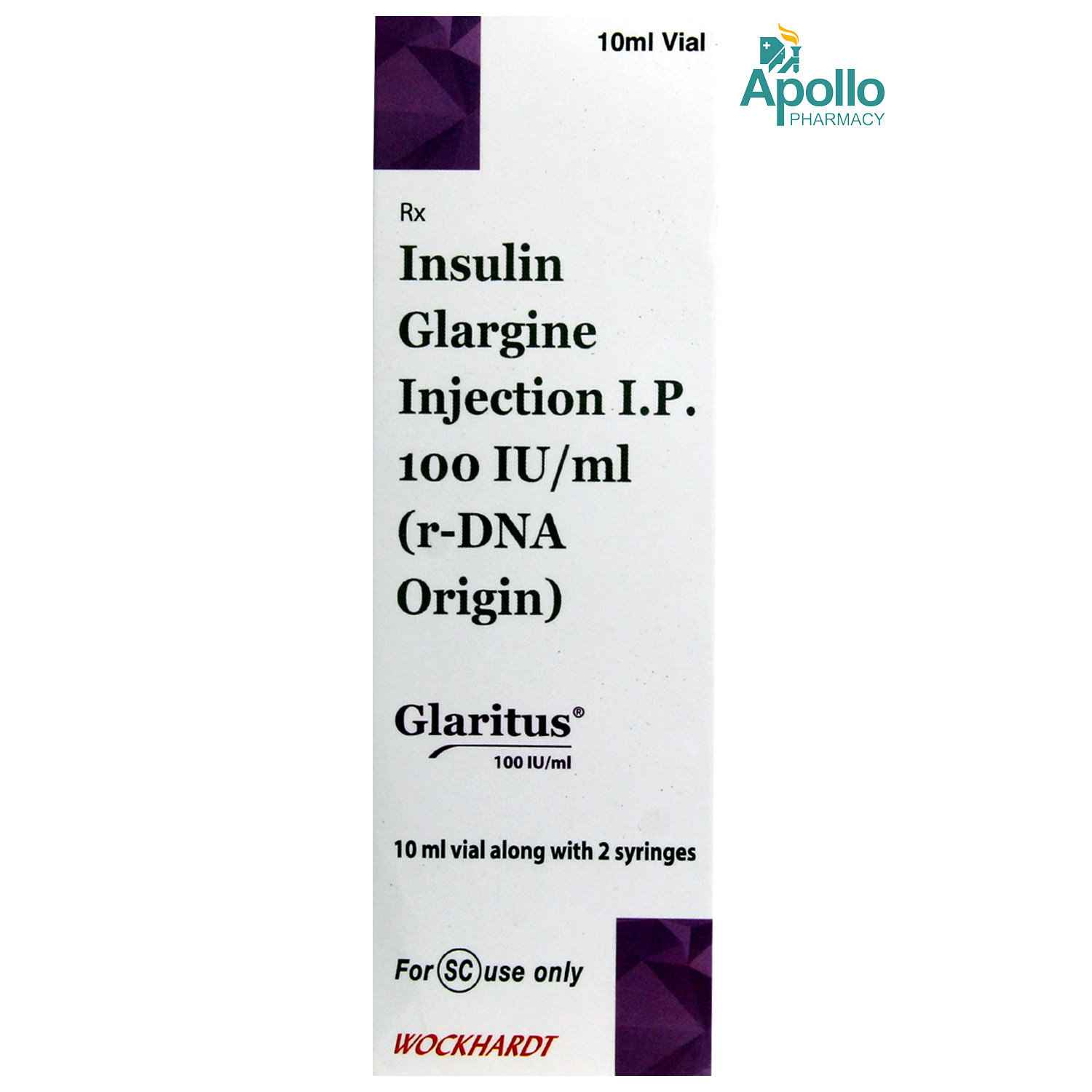 Glaritus 100IU/ml Injection 10 ml, Pack of 1 INJECTION Glaritus 100IU/ml Injection 10 ml, Pack of 1 INJECTION