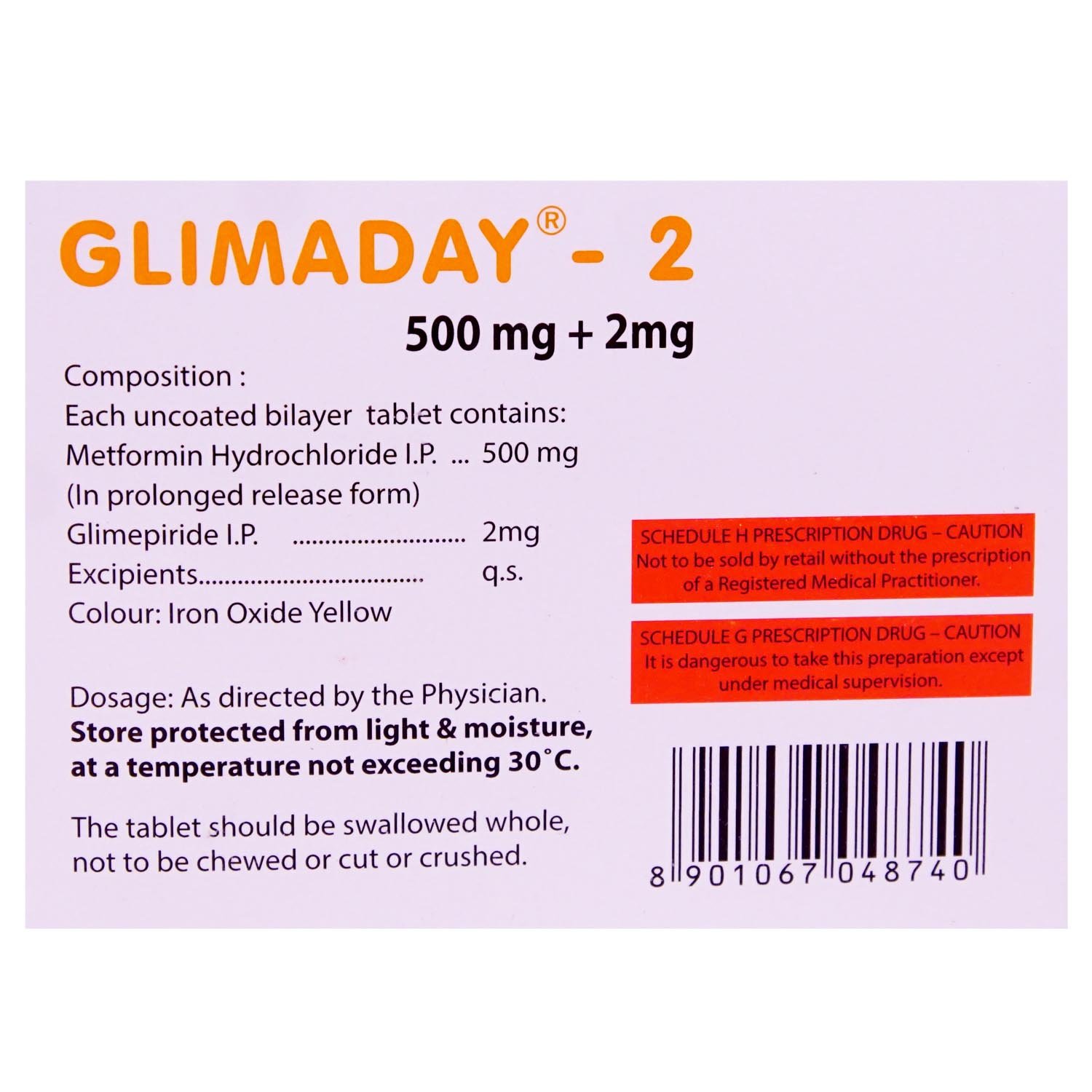 Glimaday 2 Tablet 14's, Pack of 14 TABLETS Glimaday 2 Tablet 14's, Pack of 14 TABLETS