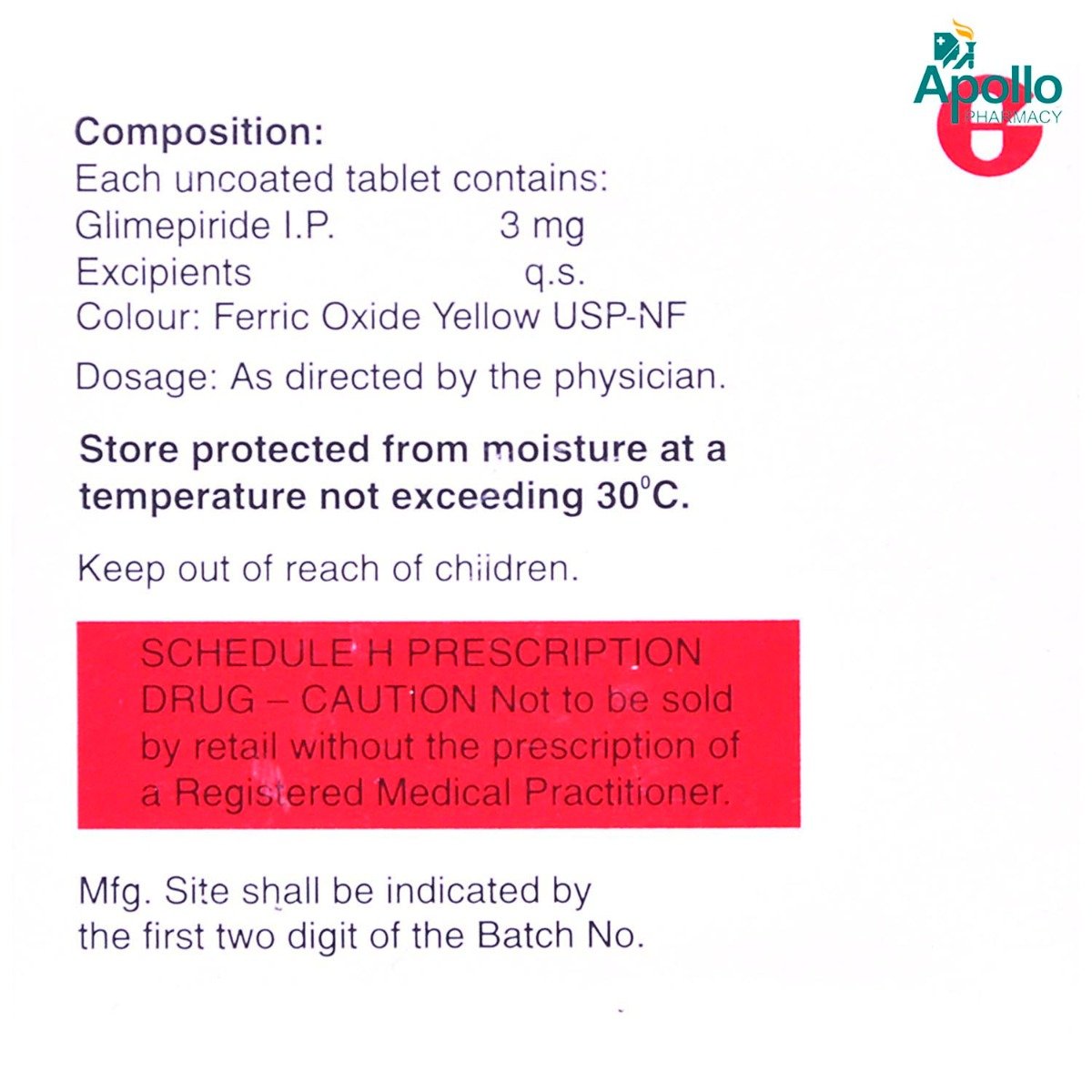 GLIMULIN 3 TABLET, Pack of 15 TABLETS GLIMULIN 3 TABLET, Pack of 15 TABLETS