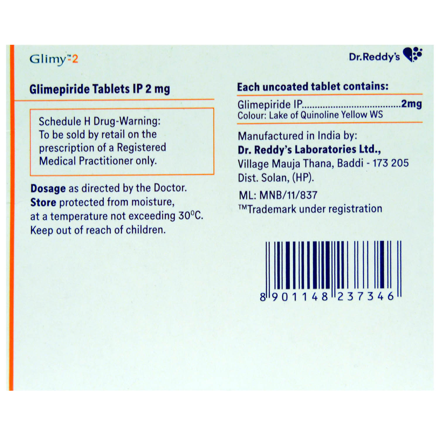 Glimy-2 Tablet 14's, Pack of 14 TABLETS Glimy-2 Tablet 14's, Pack of 14 TABLETS
