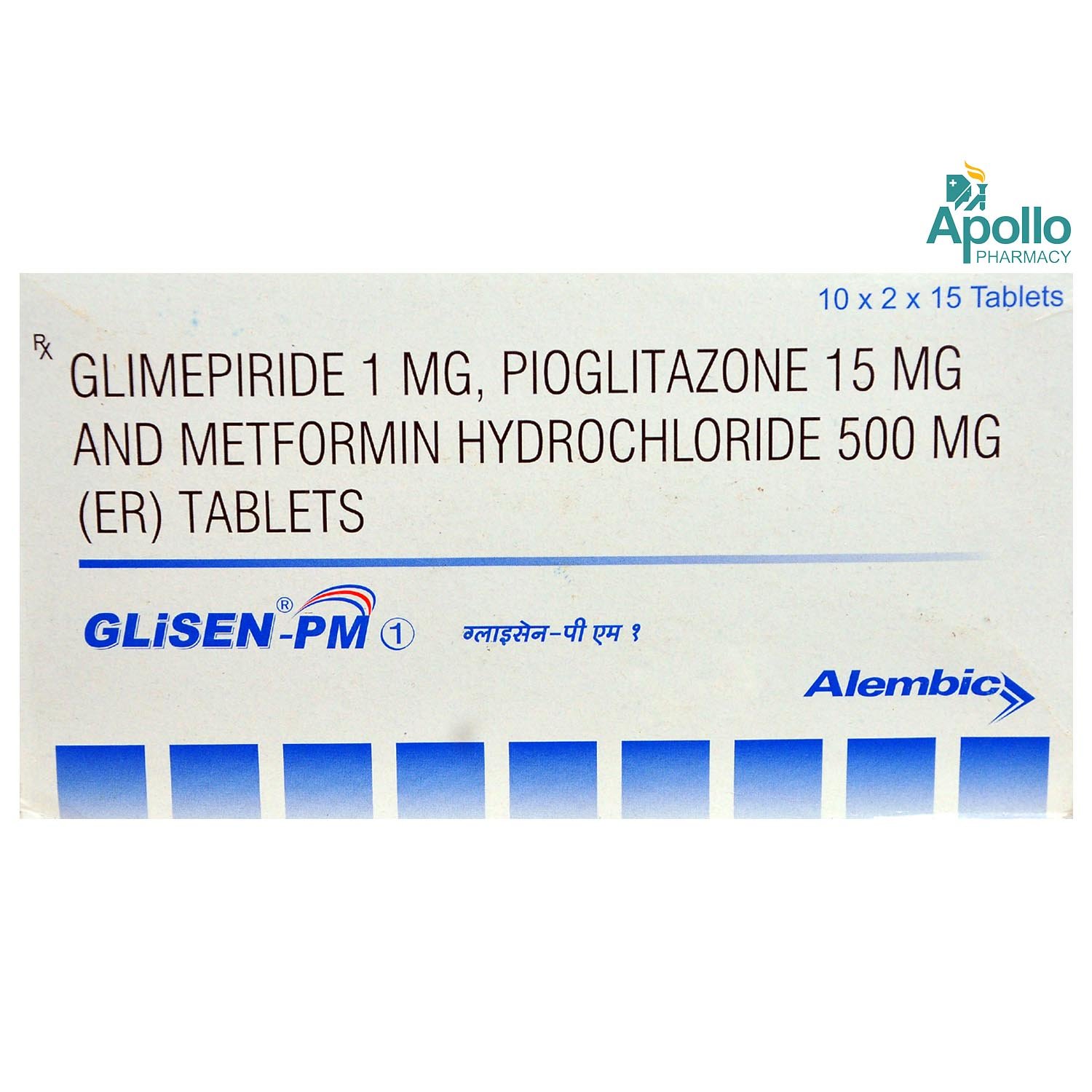 Glisen-PM 1 Tablet 15's, Pack of 15 TABLETS Glisen-PM 1 Tablet 15's, Pack of 15 TABLETS