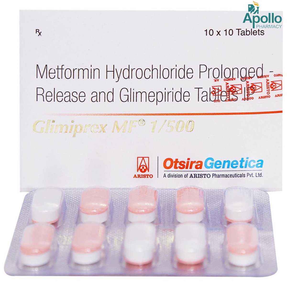 Glimiprex MF 1/500 Tablet 10's, Pack of 10 TABLETS Glimiprex MF 1/500 Tablet 10's, Pack of 10 TABLETS