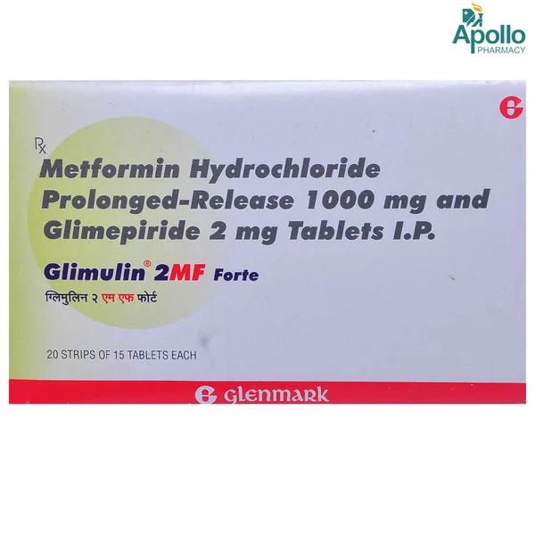 Glimulin 2MF Forte Tablet 15's, Pack of 15 TABLETS