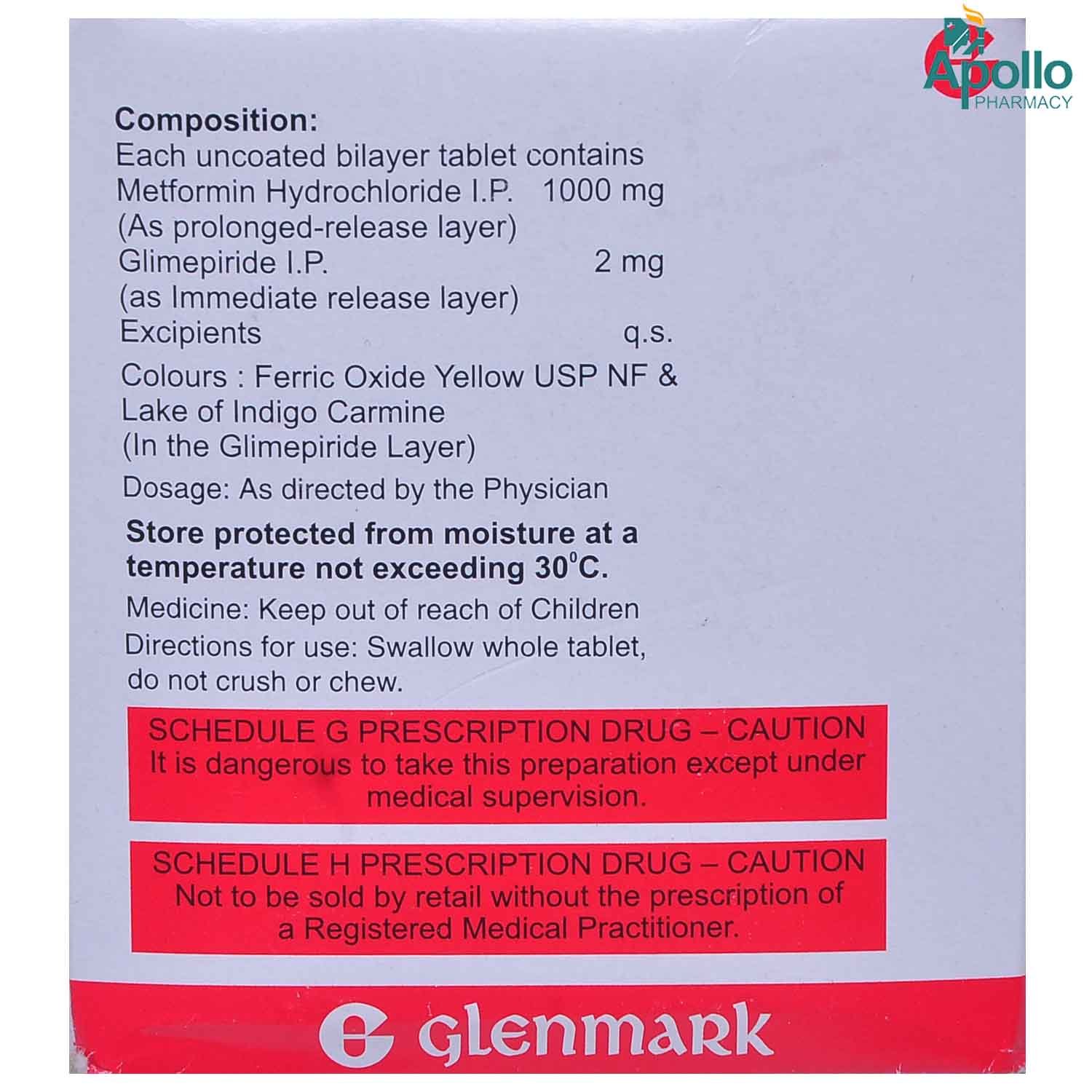 Glimulin 2MF Forte Tablet 15's, Pack of 15 TABLETS Glimulin 2MF Forte Tablet 15's, Pack of 15 TABLETS