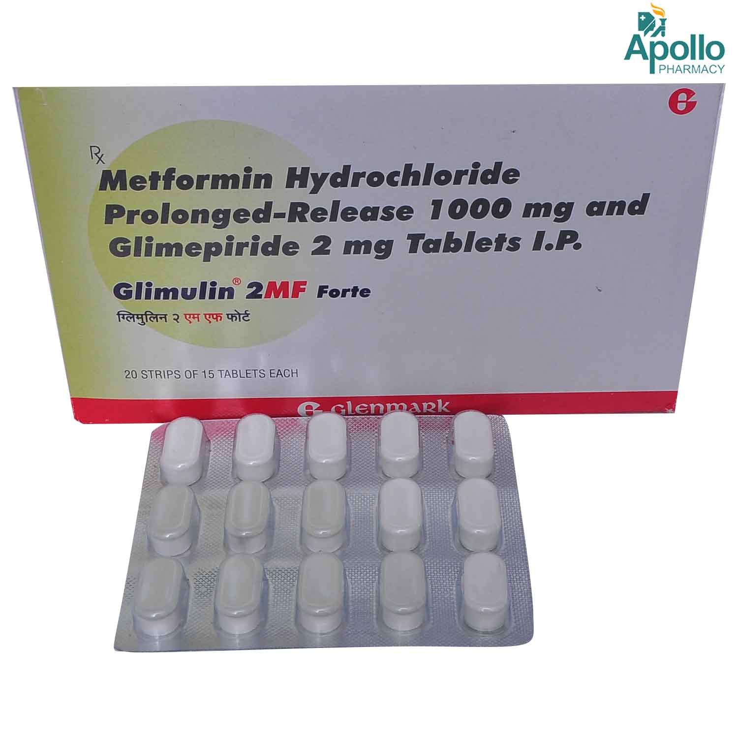 Glimulin 2MF Forte Tablet 15's, Pack of 15 TABLETS Glimulin 2MF Forte Tablet 15's, Pack of 15 TABLETS