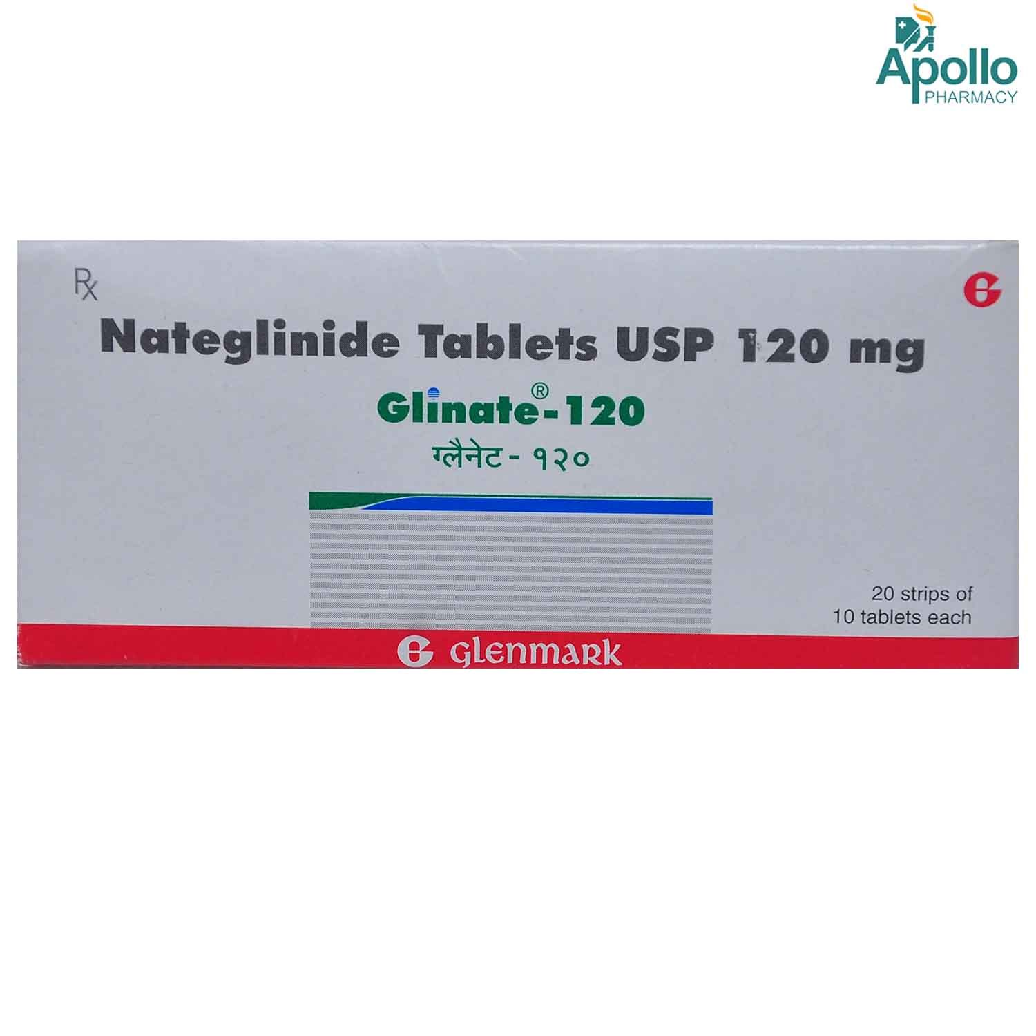 Glinate 120 Tablet 10's, Pack of 10 TABLETS Glinate 120 Tablet 10's, Pack of 10 TABLETS