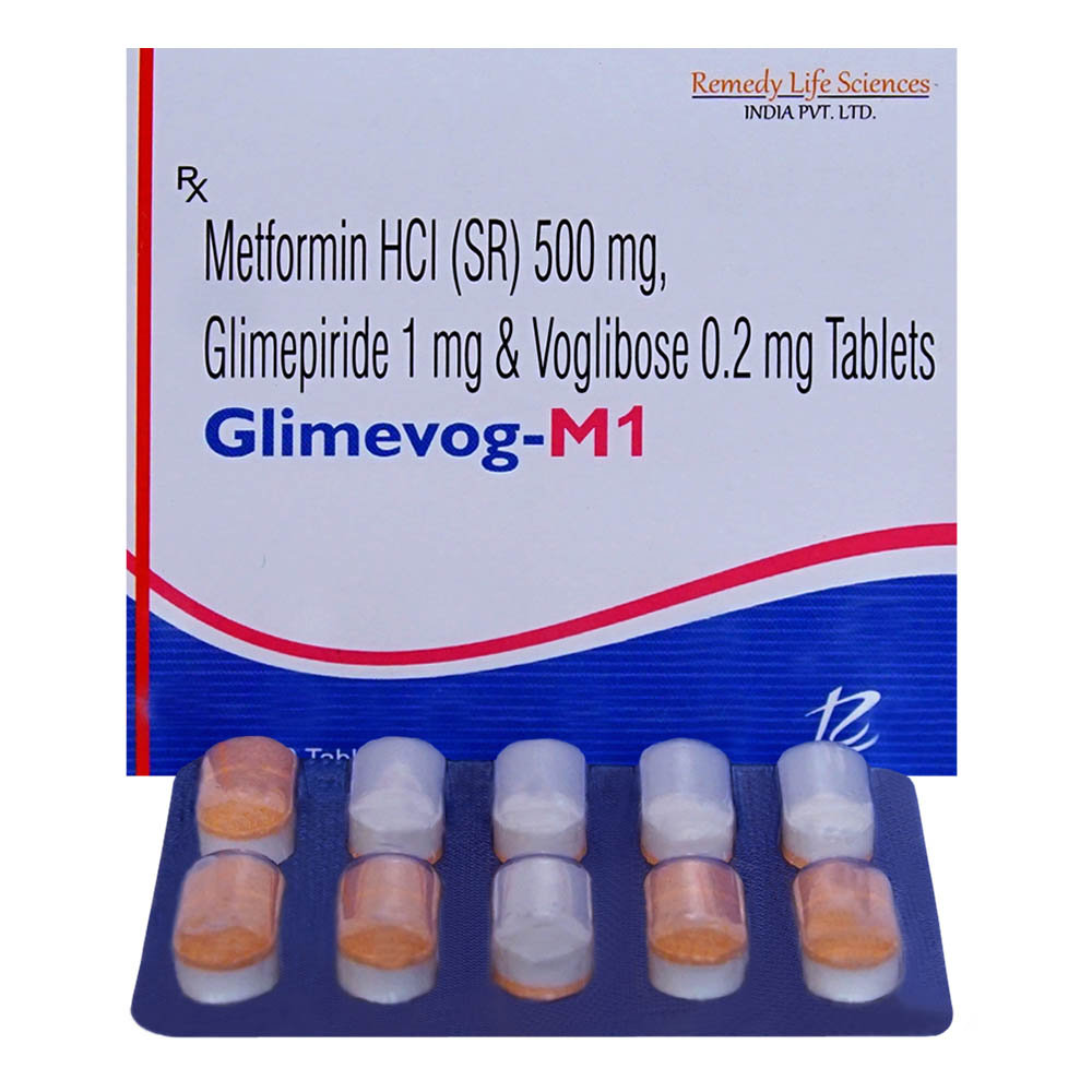 Glimevog-M1 Tablet 10's, Pack of 10 TABLETS Glimevog-M1 Tablet 10's, Pack of 10 TABLETS