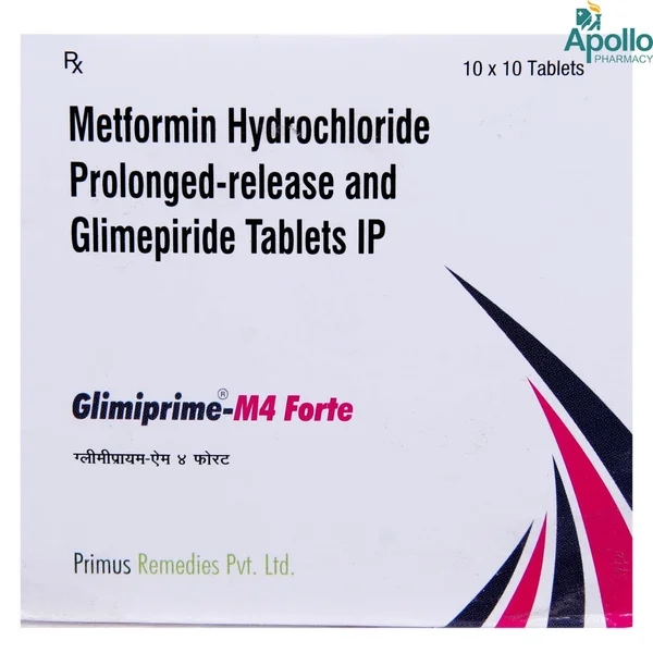 Glimiprime-M4 Forte Tablet 10's, Pack of 10 TabletS