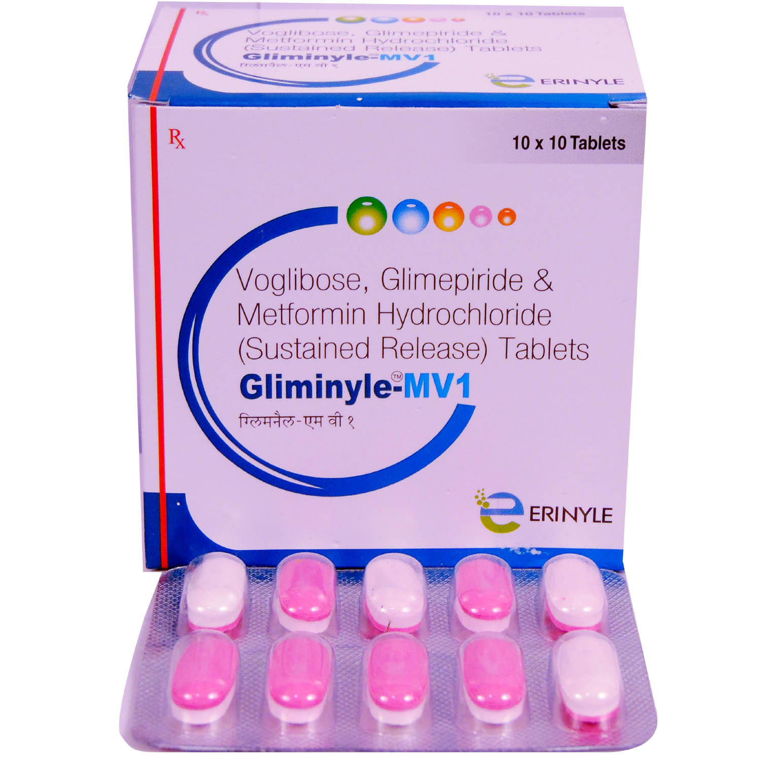 Gliminyle-MV1 Tablet 10's, Pack of 10 TABLETS Gliminyle-MV1 Tablet 10's, Pack of 10 TABLETS