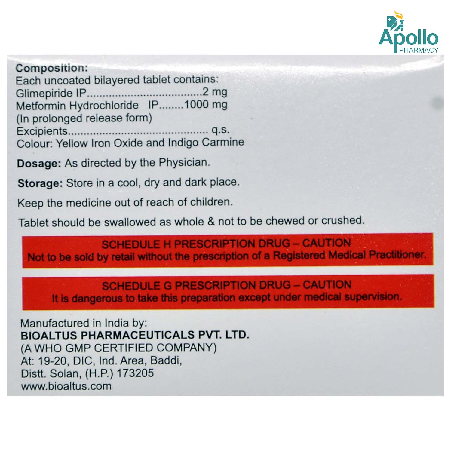 GLIMICORD M2 FORTE TABLET 10'S, Pack of 10 TABLETS GLIMICORD M2 FORTE TABLET 10'S, Pack of 10 TABLETS