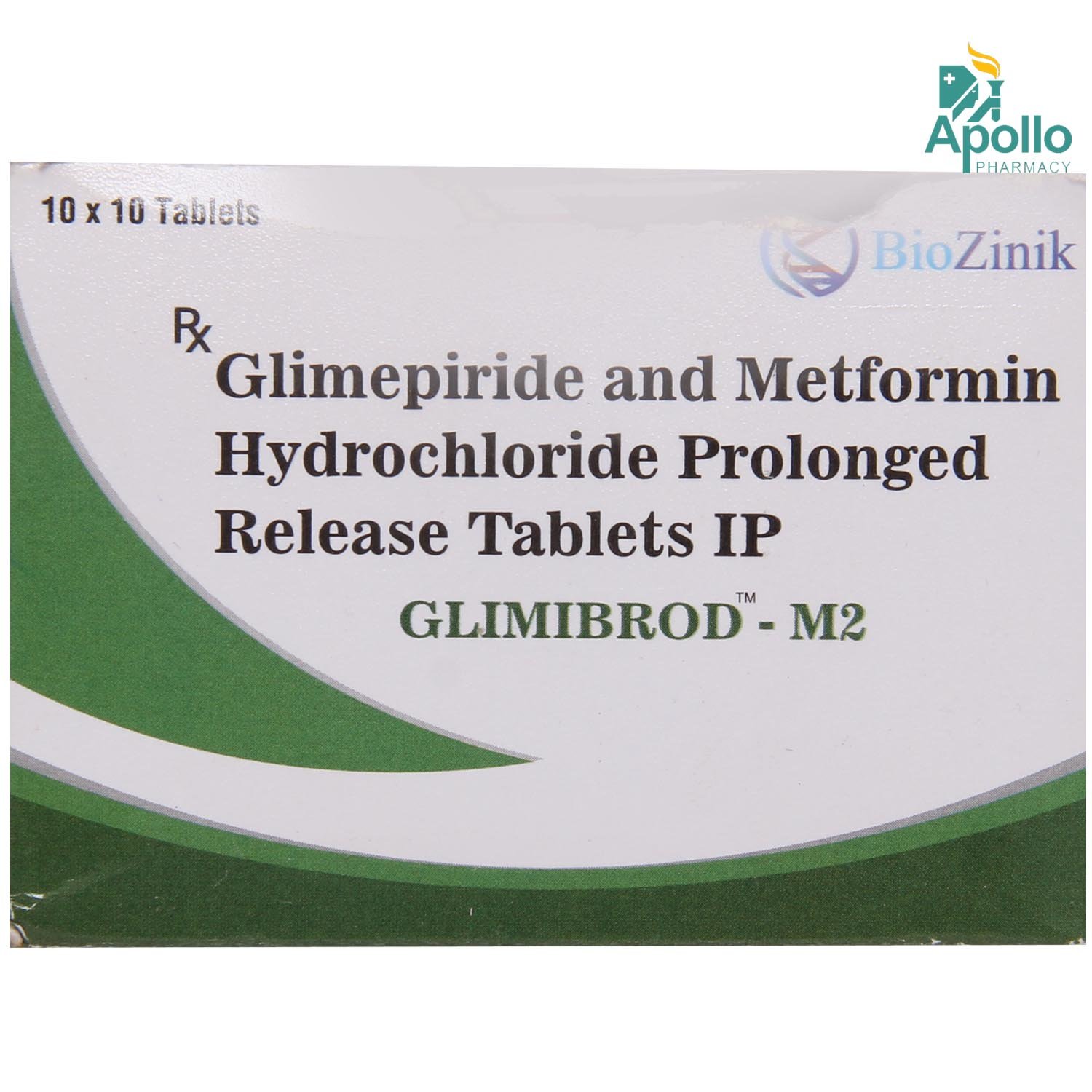 Glimibrod-M 2/500mg Tablet 10's, Pack of 10 TABLETS Glimibrod-M 2/500mg Tablet 10's, Pack of 10 TABLETS