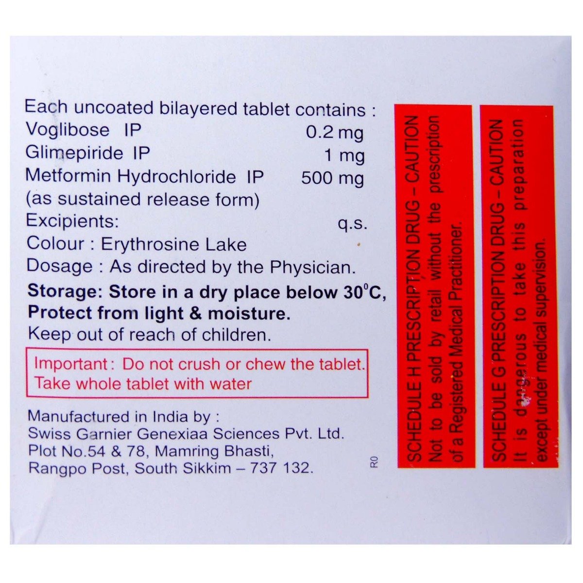 Glimicord-MV 1 Tablet 15's, Pack of 15 TabletS Glimicord-MV 1 Tablet 15's, Pack of 15 TabletS