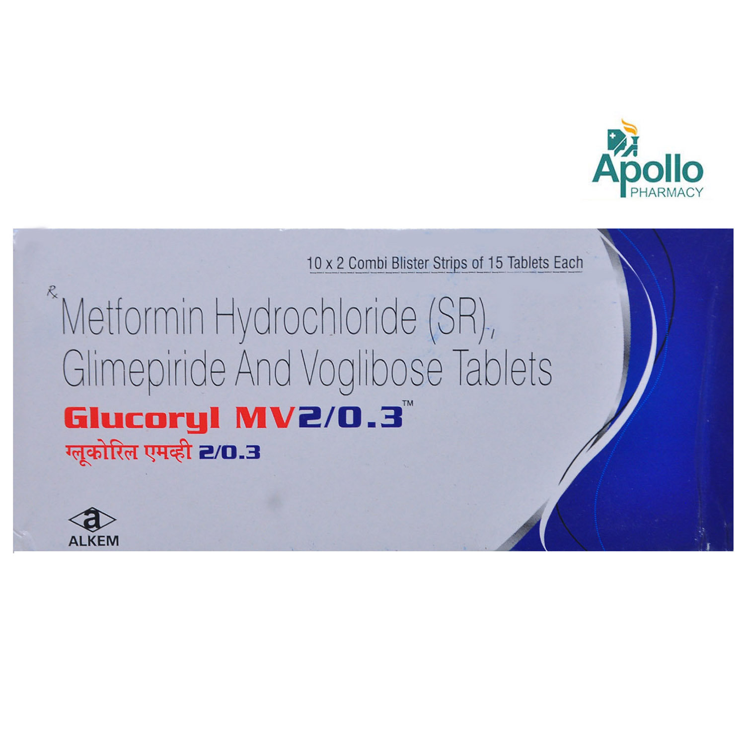 Glucoryl MV 2/0.3 Tablet 15's, Pack of 15 TABLETS Glucoryl MV 2/0.3 Tablet 15's, Pack of 15 TABLETS