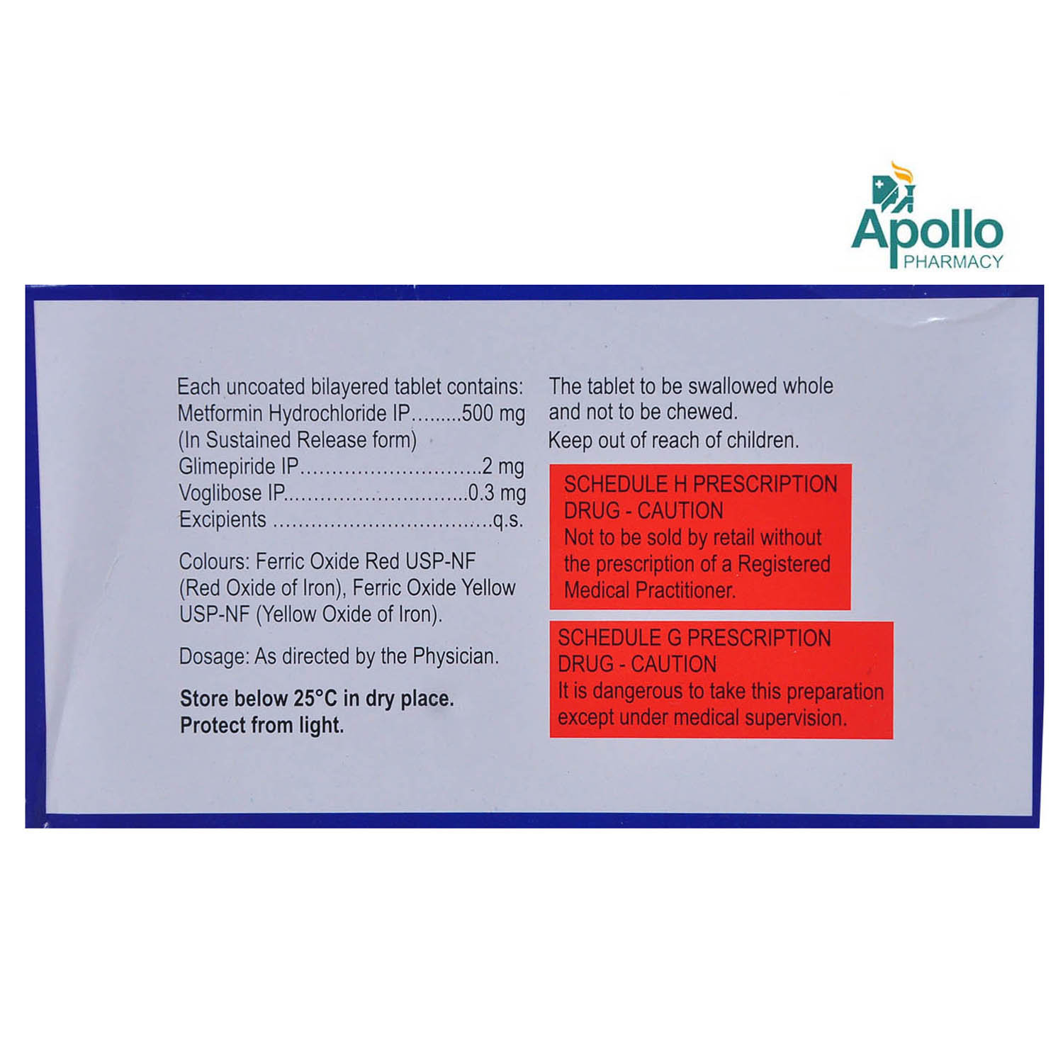 Glucoryl MV 2/0.3 Tablet 15's, Pack of 15 TABLETS Glucoryl MV 2/0.3 Tablet 15's, Pack of 15 TABLETS