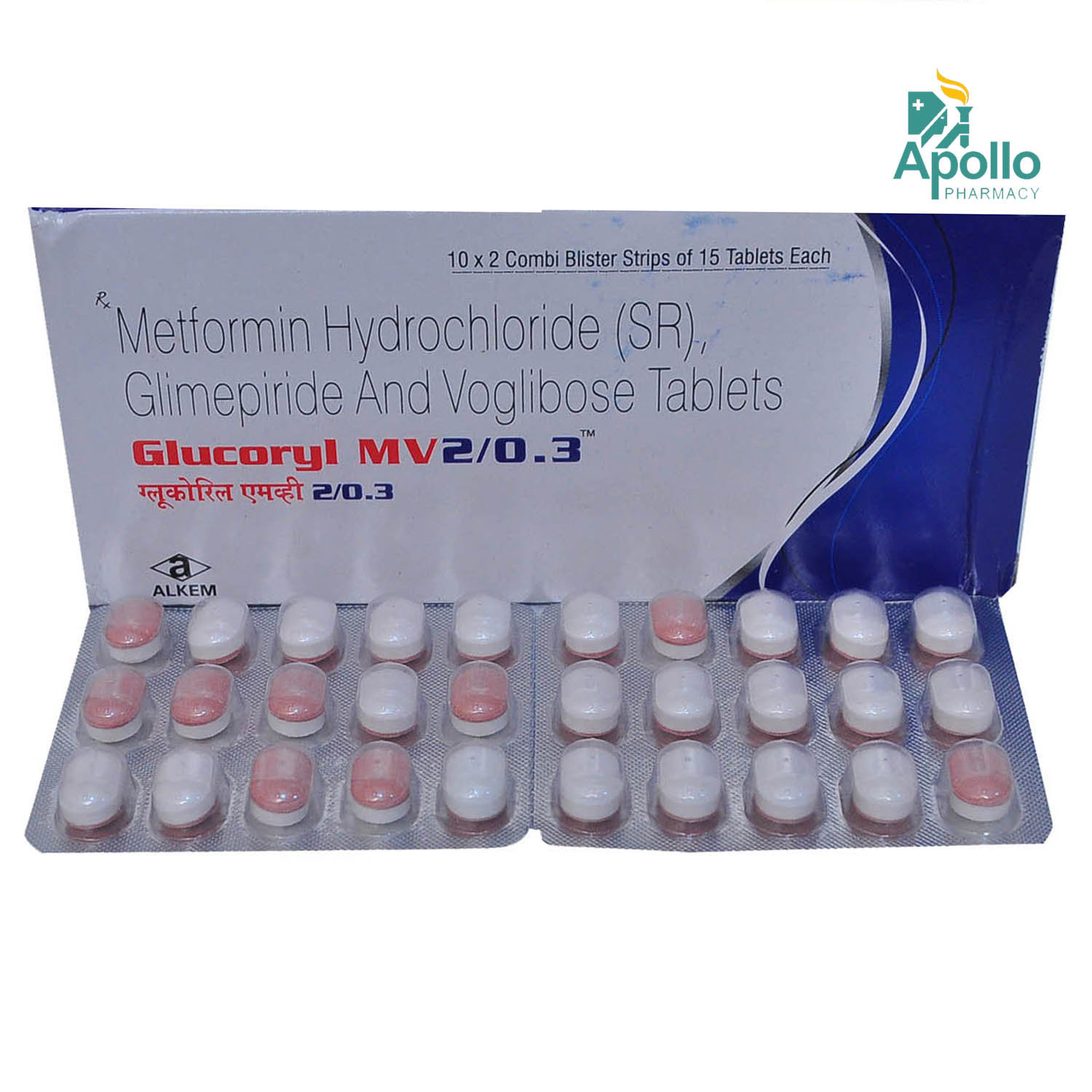 Glucoryl MV 2/0.3 Tablet 15's, Pack of 15 TABLETS Glucoryl MV 2/0.3 Tablet 15's, Pack of 15 TABLETS