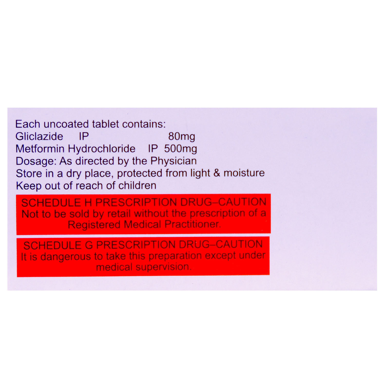 Glycinorm M 80 Tablet 10's, Pack of 10 TABLETS Glycinorm M 80 Tablet 10's, Pack of 10 TABLETS