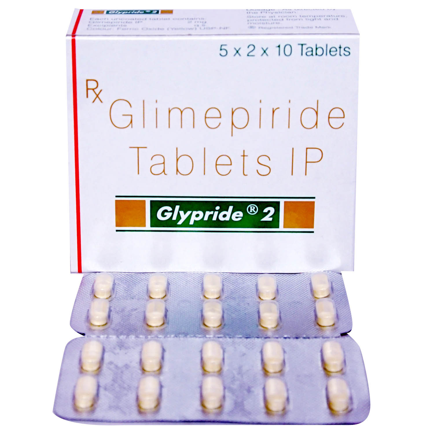 Glypride 2 Tablet 10's, Pack of 10 TabletS Glypride 2 Tablet 10's, Pack of 10 TabletS