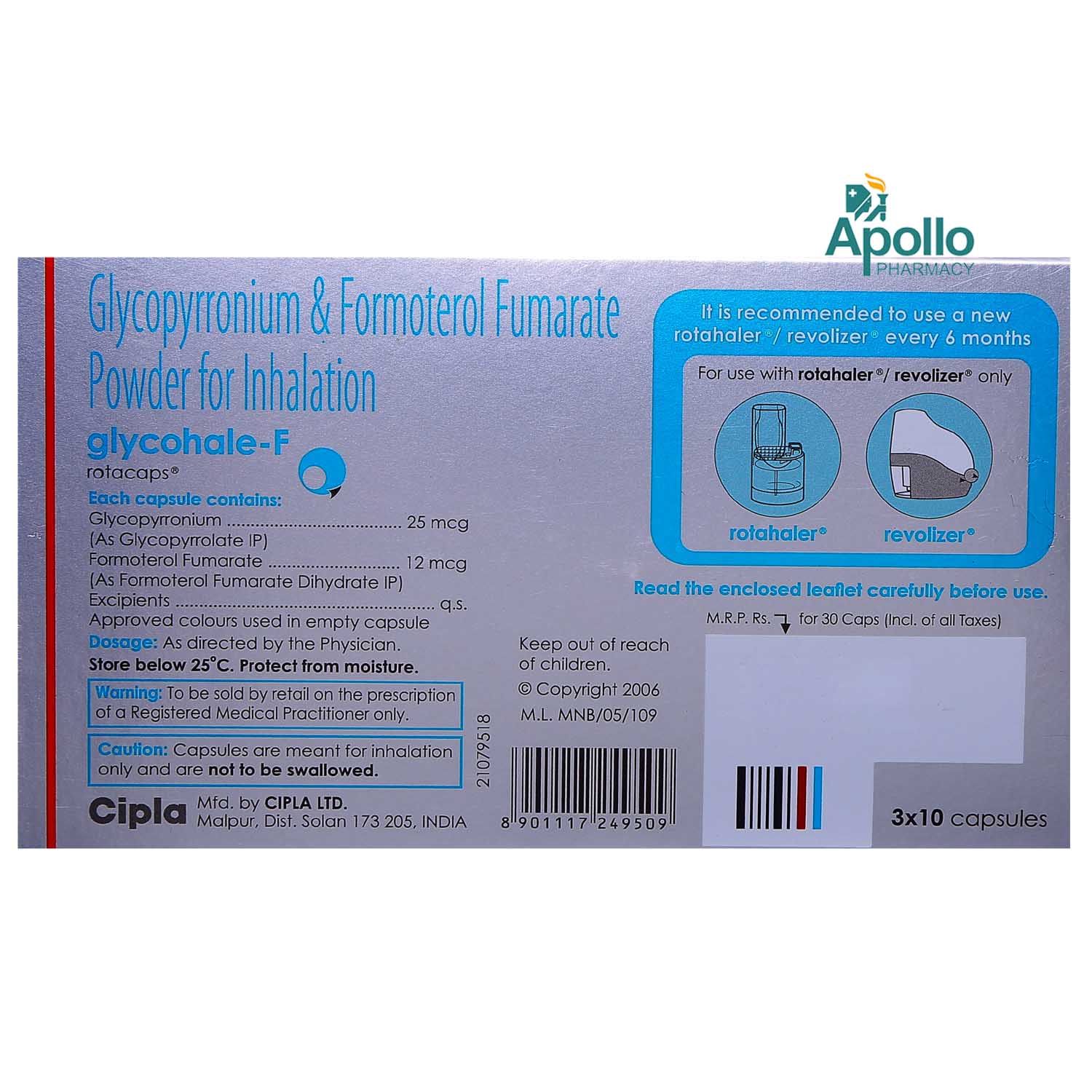 Glycohale-F Rotacaps 30's, Pack of 30 ROTACAPS Glycohale-F Rotacaps 30's, Pack of 30 ROTACAPS
