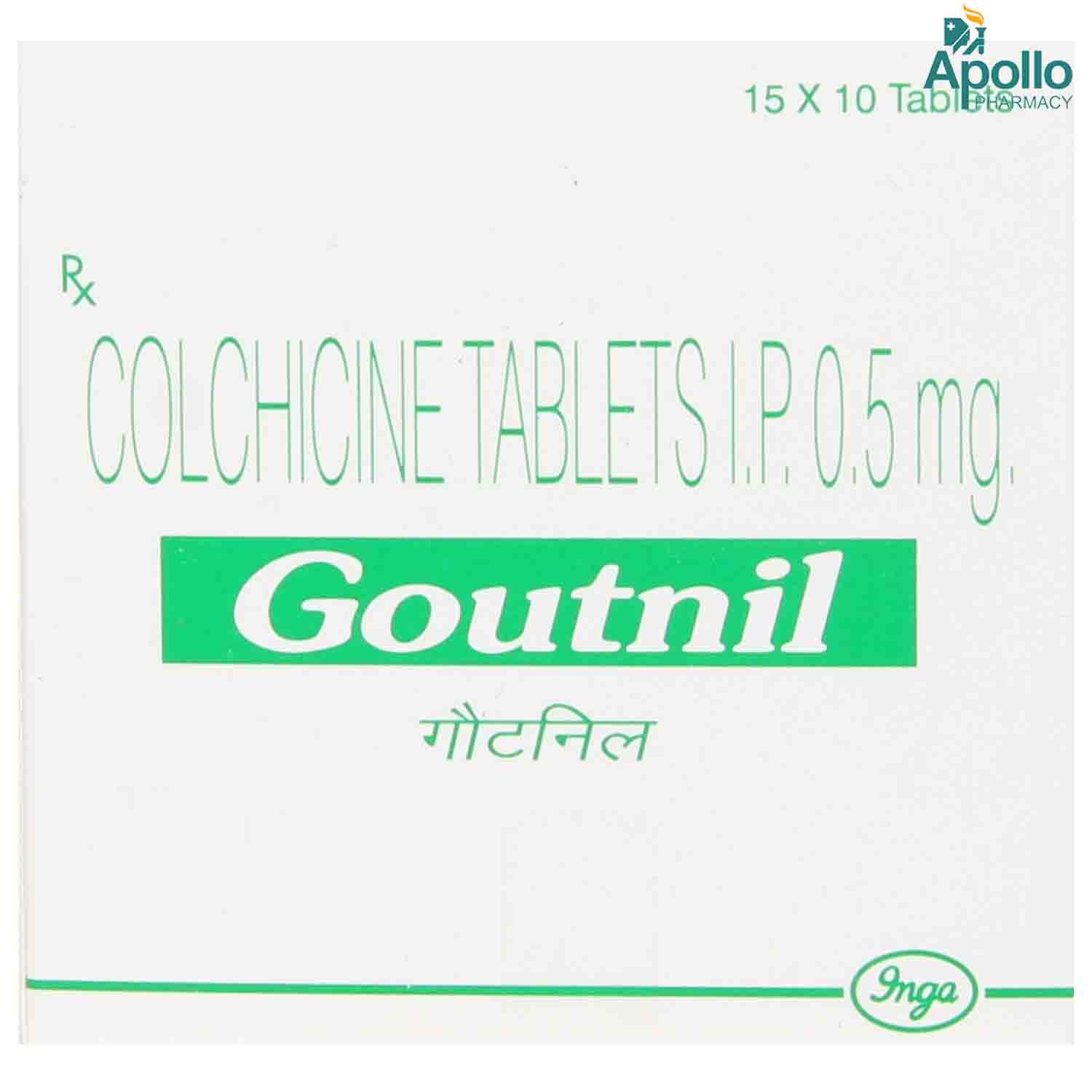 Goutnil Tablet 10's, Pack of 10 TABLETS Goutnil Tablet 10's, Pack of 10 TABLETS