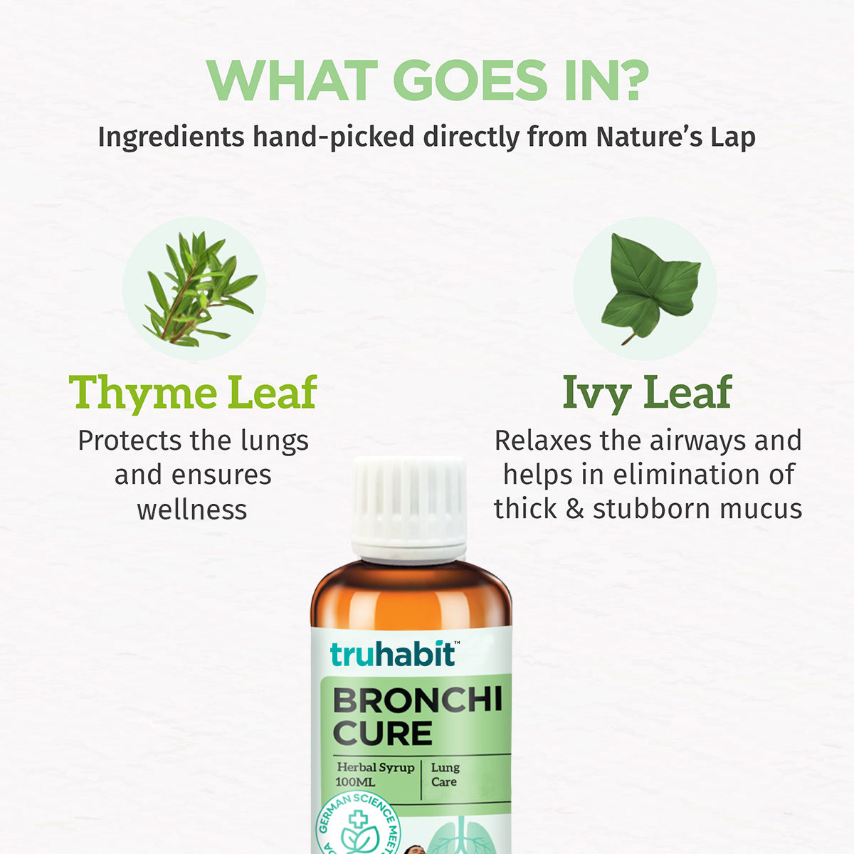 TruHabit Bronchicure Lung Detox Herbal Syrup, 100 ml, Pack of 1 TruHabit Bronchicure Lung Detox Herbal Syrup, 100 ml, Pack of 1