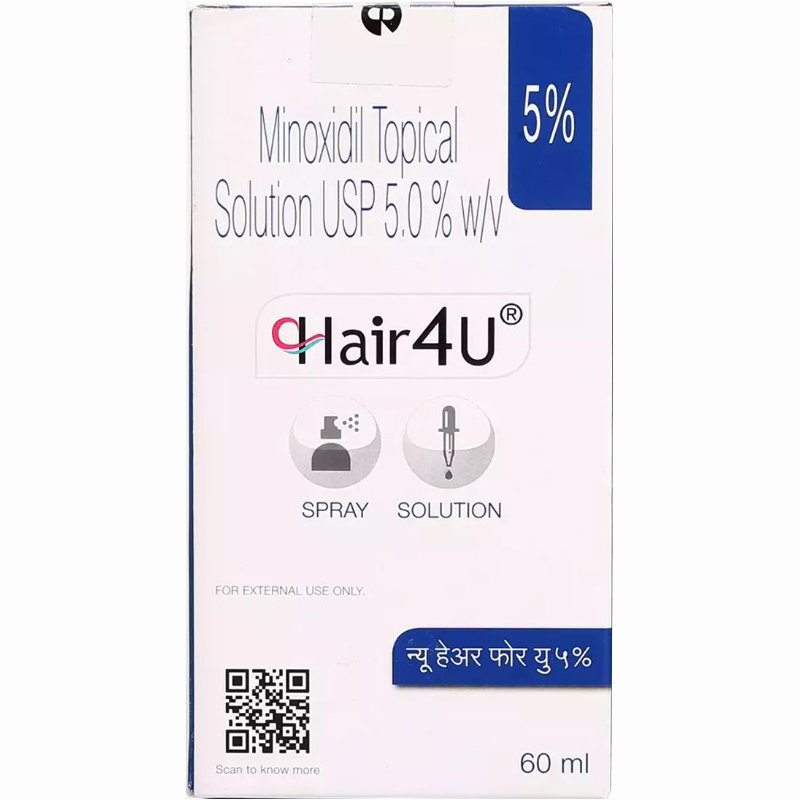 Hair 4U 5% Solution, 60 ml, Pack of 1 SOLUTION Hair 4U 5% Solution, 60 ml, Pack of 1 SOLUTION