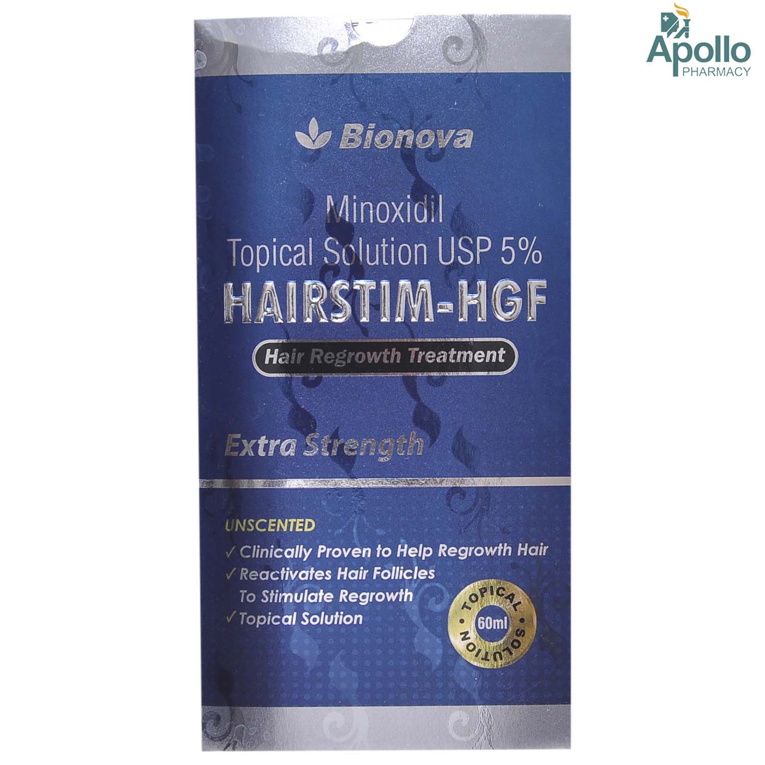 Hairstim-HGF Topical Solution 60 ml, Pack of 1 SOLUTION Hairstim-HGF Topical Solution 60 ml, Pack of 1 SOLUTION