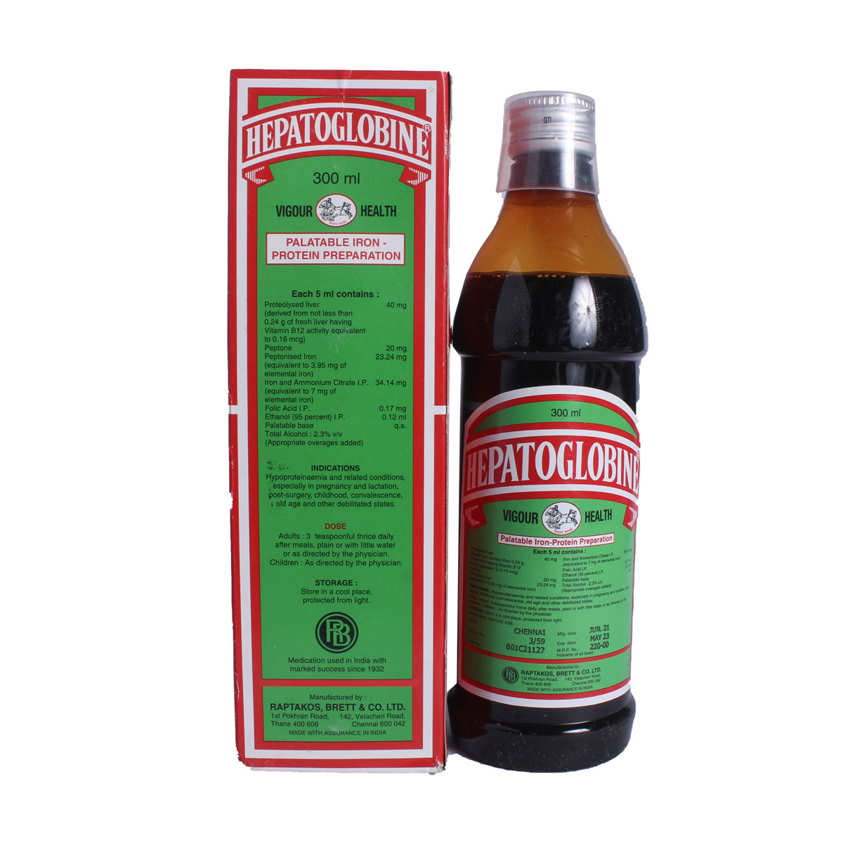 Hepatoglobine Syrup 300 ml, Pack of 1 Hepatoglobine Syrup 300 ml, Pack of 1