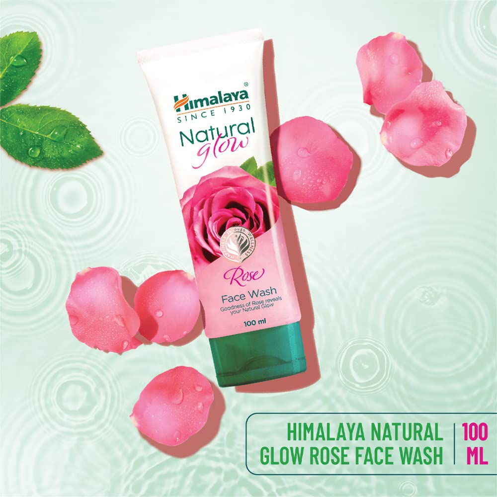 Himalaya Natural Glow Rose Face Wash 100 ml | With Goodness Of Rose | Clears Impuirties & Dullness | Gives Natural Glowing & Healthy Skin, Pack of 1 Himalaya Natural Glow Rose Face Wash 100 ml | With Goodness Of Rose | Clears Impuirties & Dullness | Gives Natural Glowing & Healthy Skin, Pack of 1