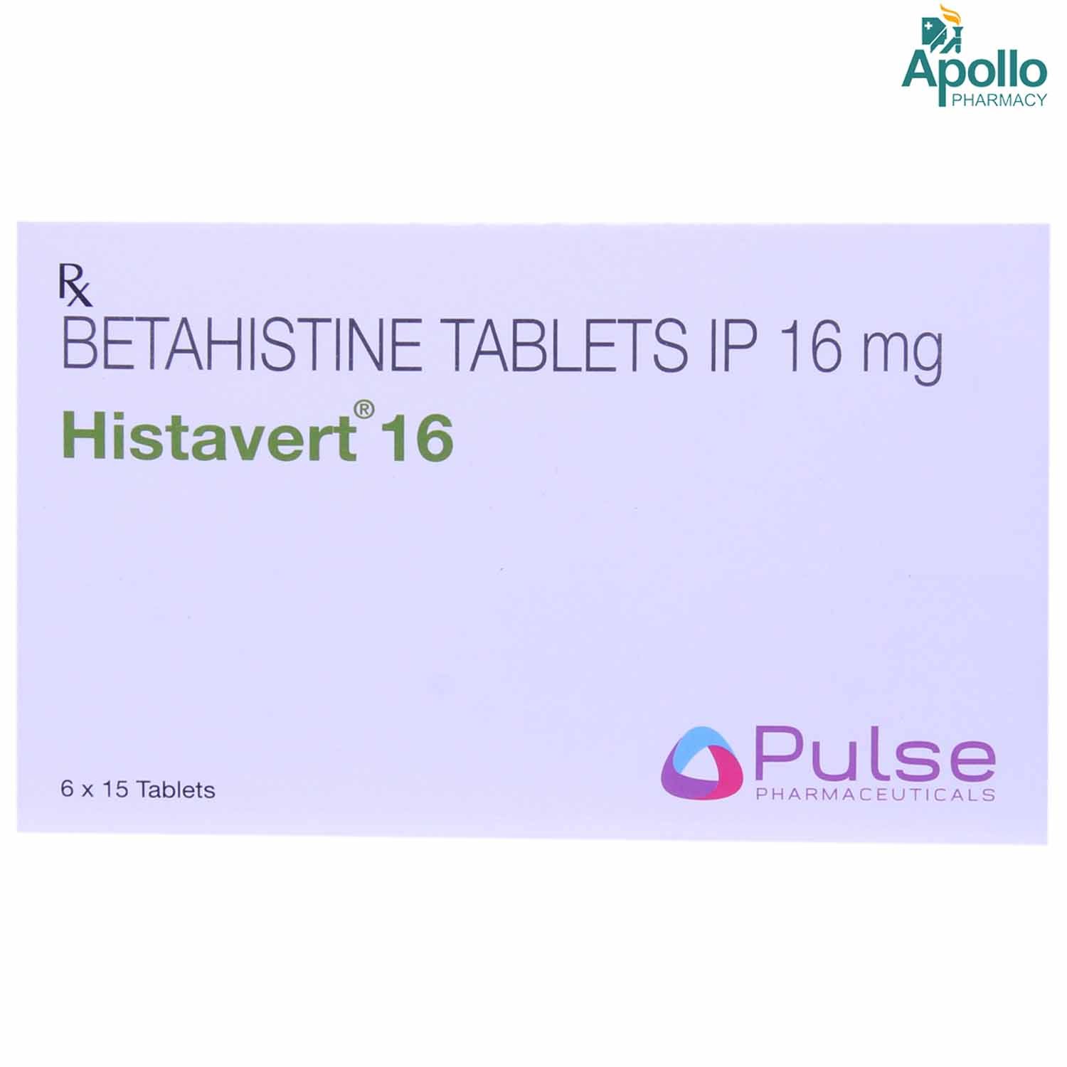 Histavert 16 mg Tablet 15's, Pack of 15 TABLETS Histavert 16 mg Tablet 15's, Pack of 15 TABLETS