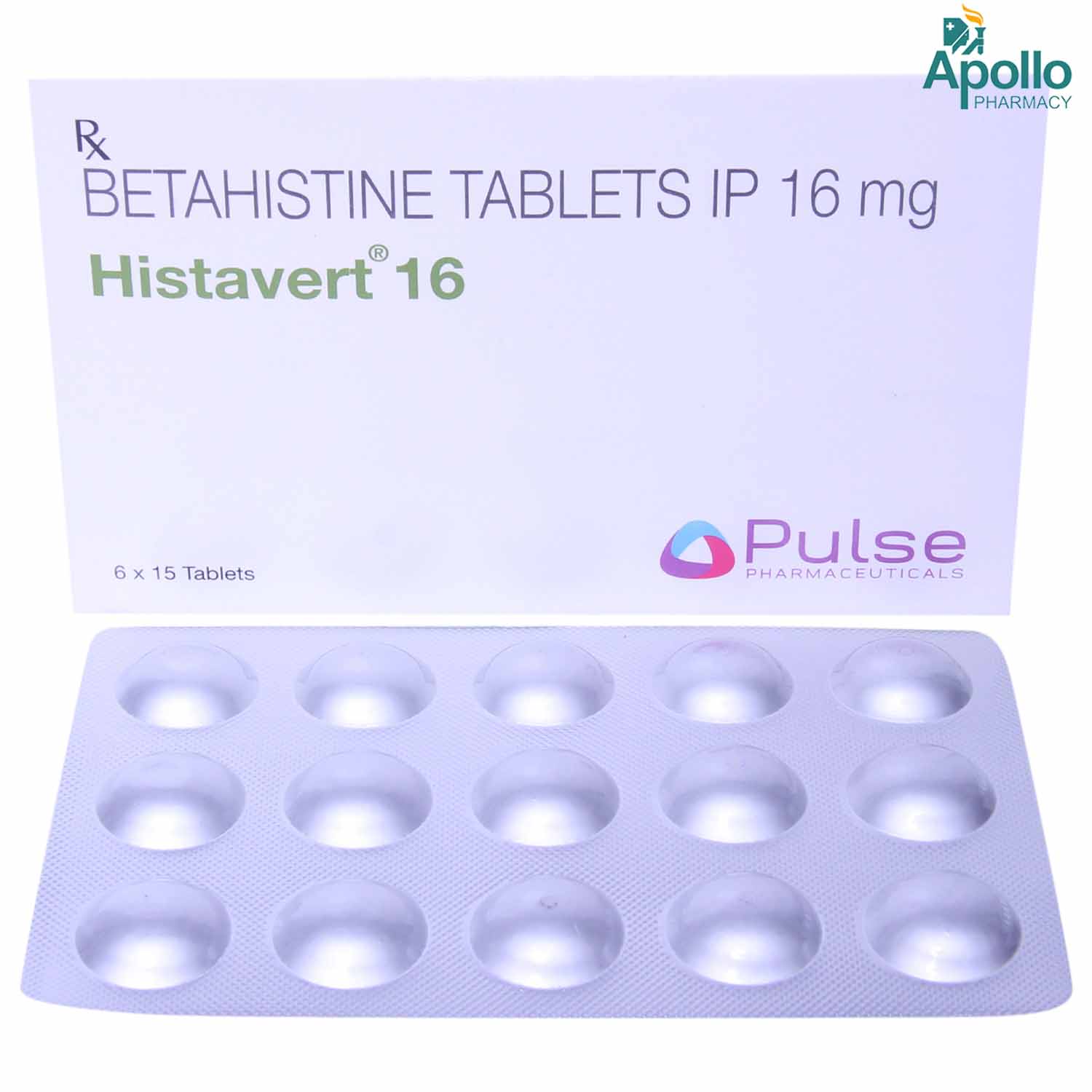 Histavert 16 mg Tablet 15's, Pack of 15 TABLETS Histavert 16 mg Tablet 15's, Pack of 15 TABLETS