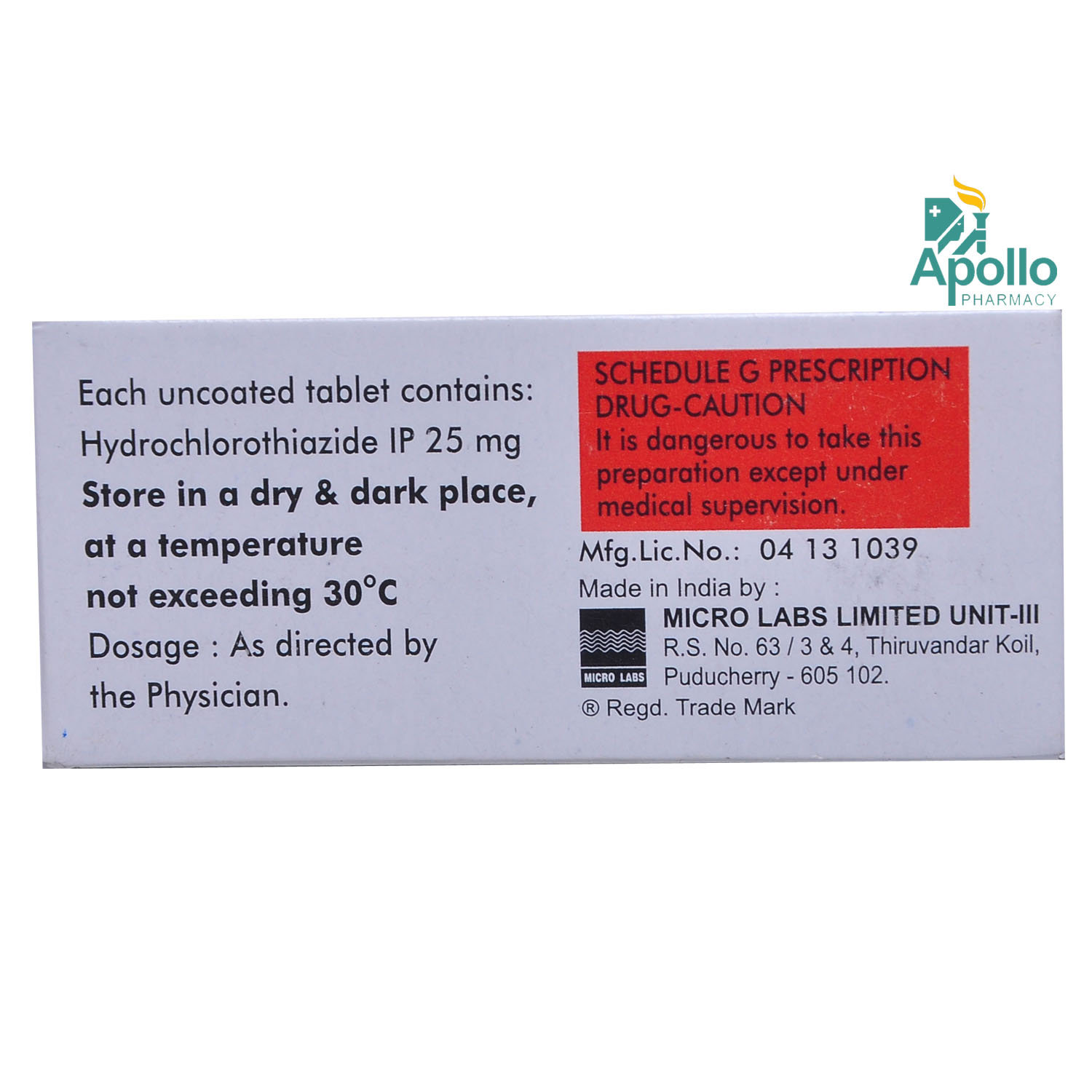 Hydride-25 Tablet 10's, Pack of 10 TABLETS Hydride-25 Tablet 10's, Pack of 10 TABLETS
