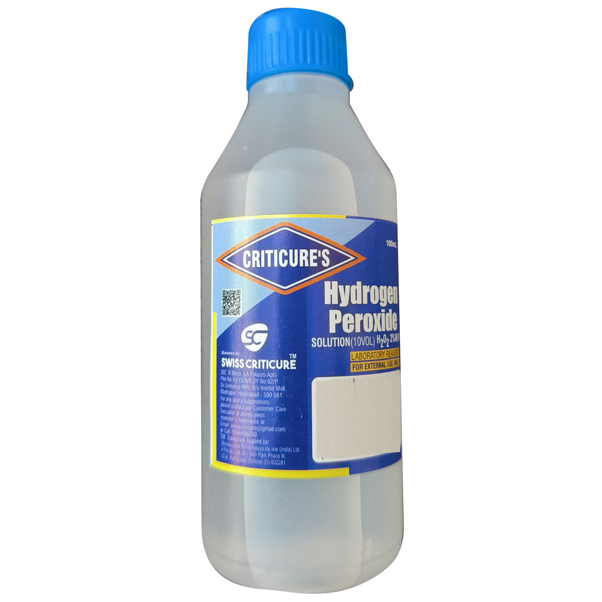 Hydrogen Peroxide (Criticure's) 100 ml, Pack of 1 Hydrogen Peroxide (Criticure's) 100 ml, Pack of 1