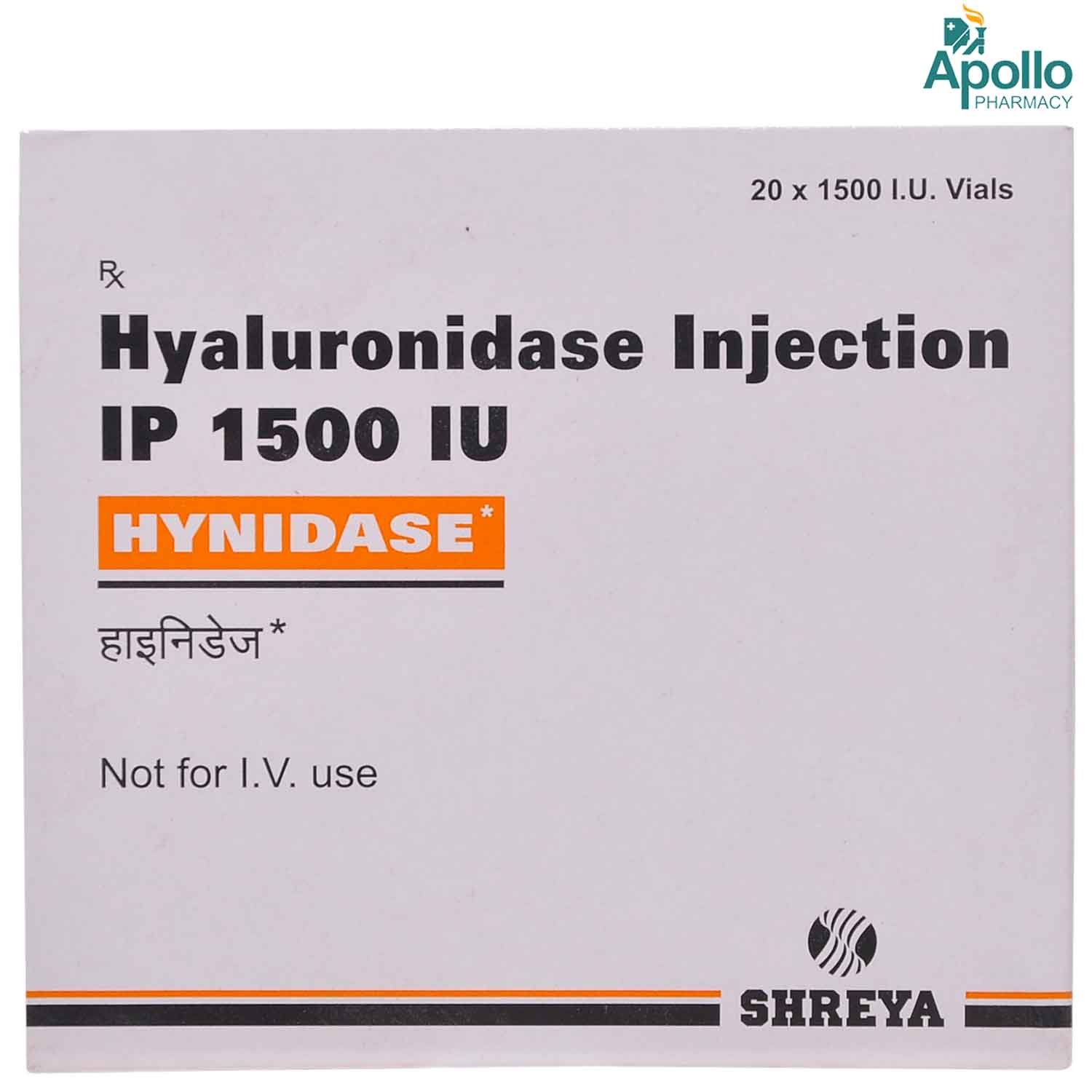Hynidase 1500IU Injection 1's, Pack of 1 INJECTION Hynidase 1500IU Injection 1's, Pack of 1 INJECTION